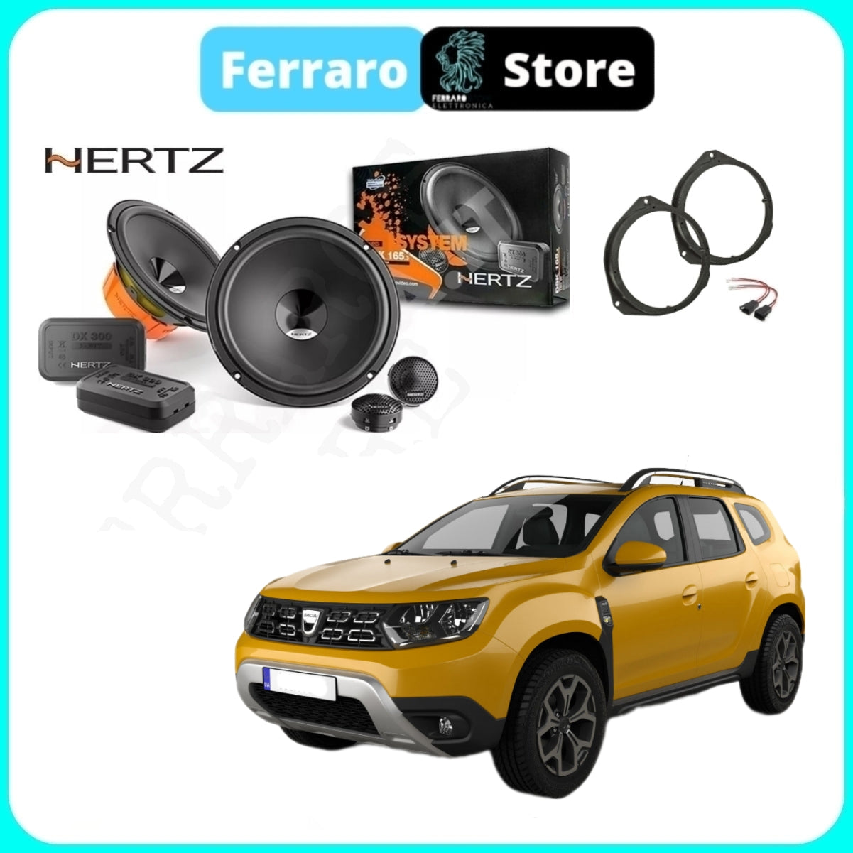 Kit 4 Casse per Dacia Duster [Dal 2017>] - Altoparlanti, Hertz Dieci, Anteriori