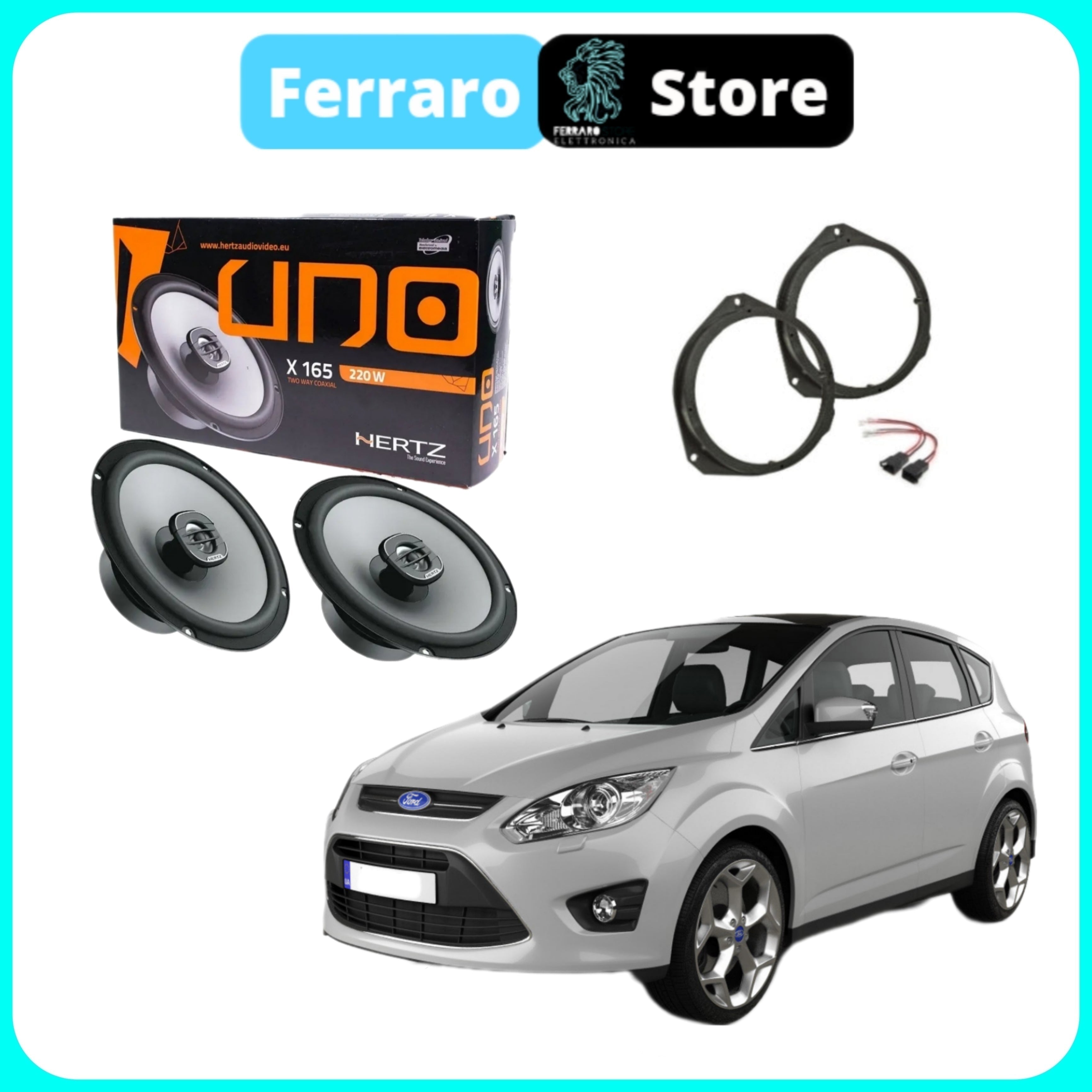 Kit 2 Casse per Ford C-Max [Dal 2011>] - Altoparlanti, Hertz Dieci, Anteriori