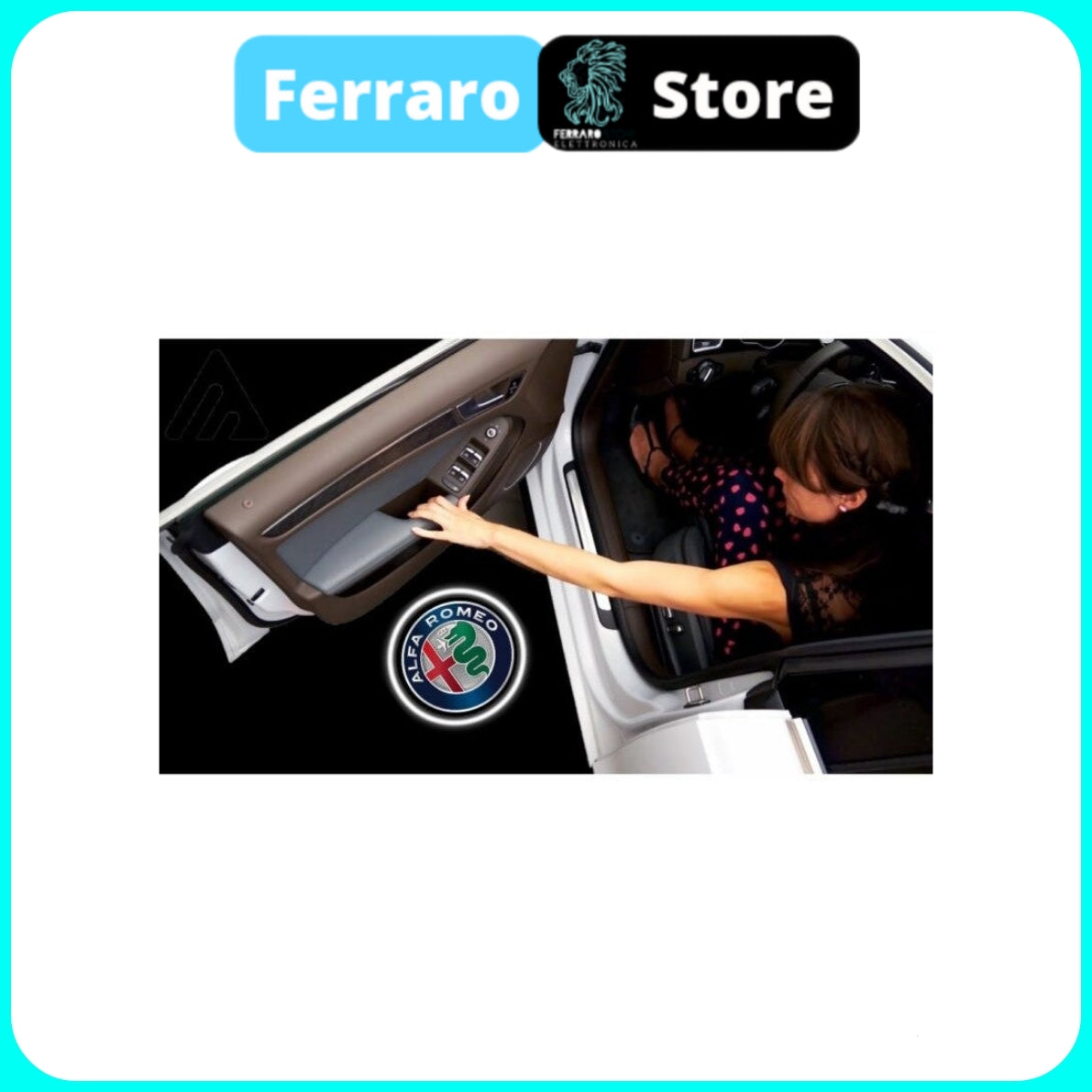 Luce Cortesia Alfa Romeo - Senza Fili, a Batteria, KIT Completo con Calamita.