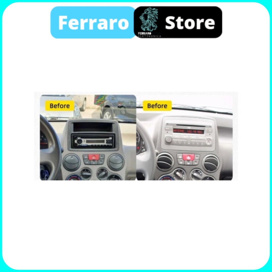 Autoradio per Fiat Panda 2a Serie - 2Din 7"Pollici, Bluetooth, Radio, Touch, USB, SD, Carplay e Android Auto Cablato