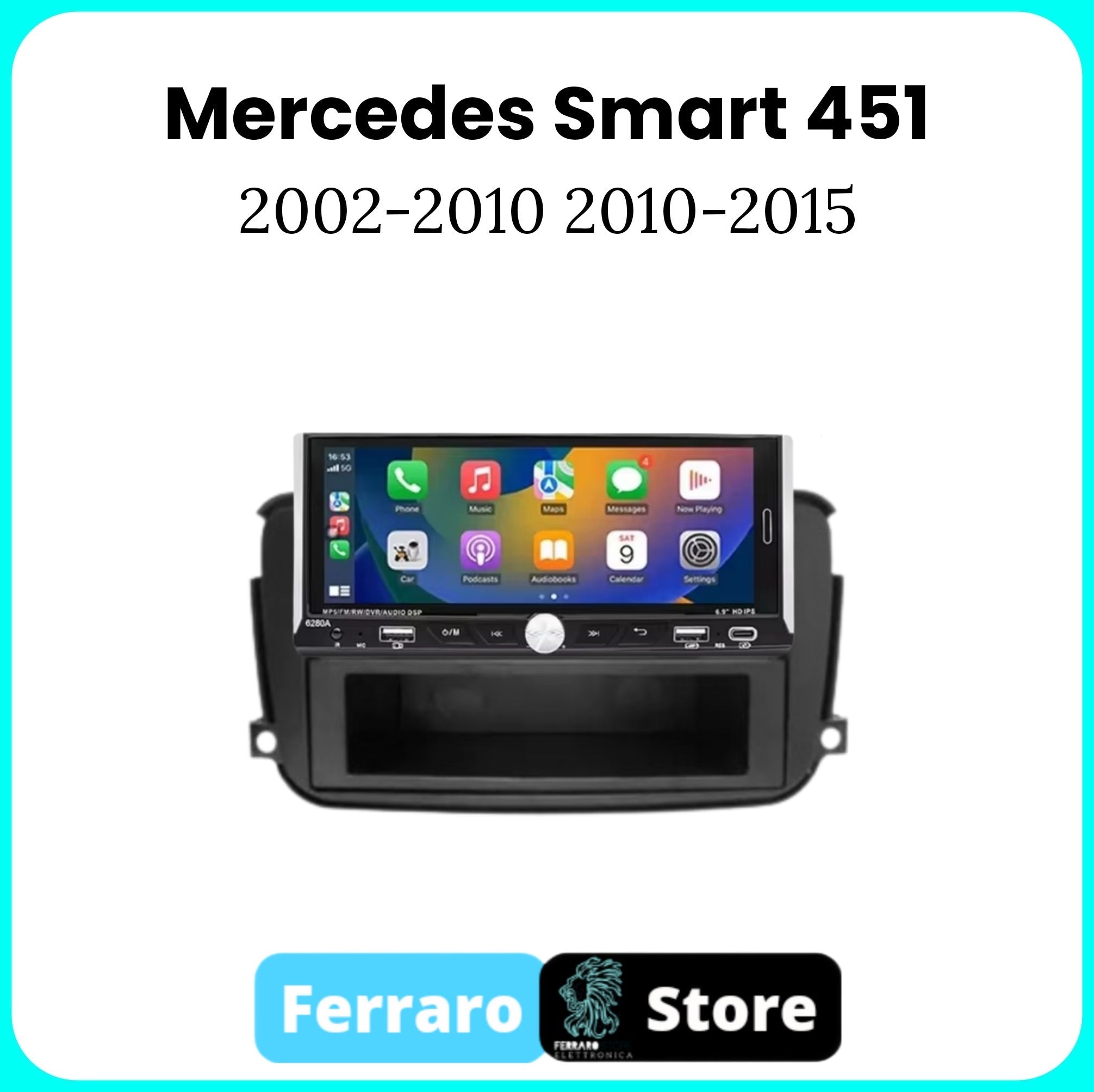 Autoradio per Smart 451 6.9" | 2002-2015  | Android | Bluetooth | CarPlay | Android Auto | 2/32GB Ram