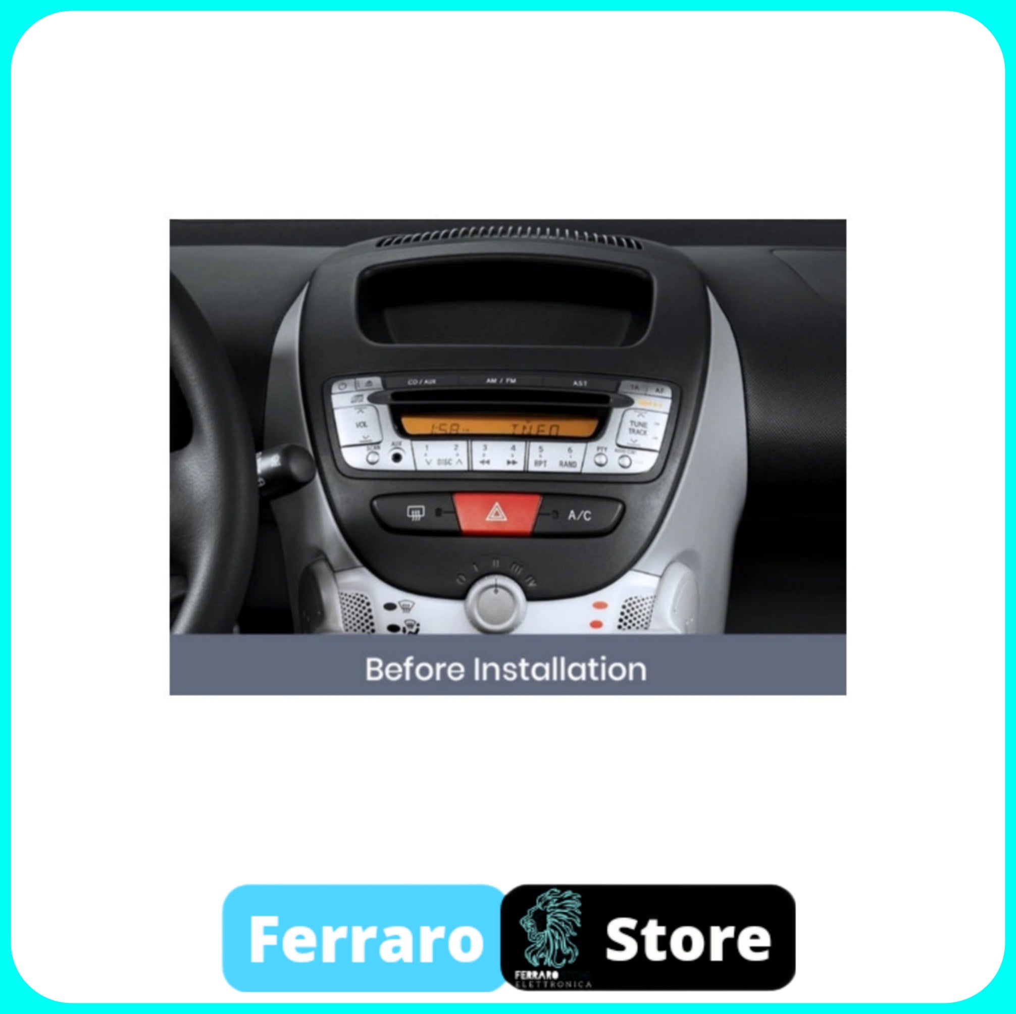 Autoradio per Citroen C1 6.8" | Toyota Aygo | Peugeot 107 | 2005-2014 | Radio | Bluetooth | CarPlay | Android Auto