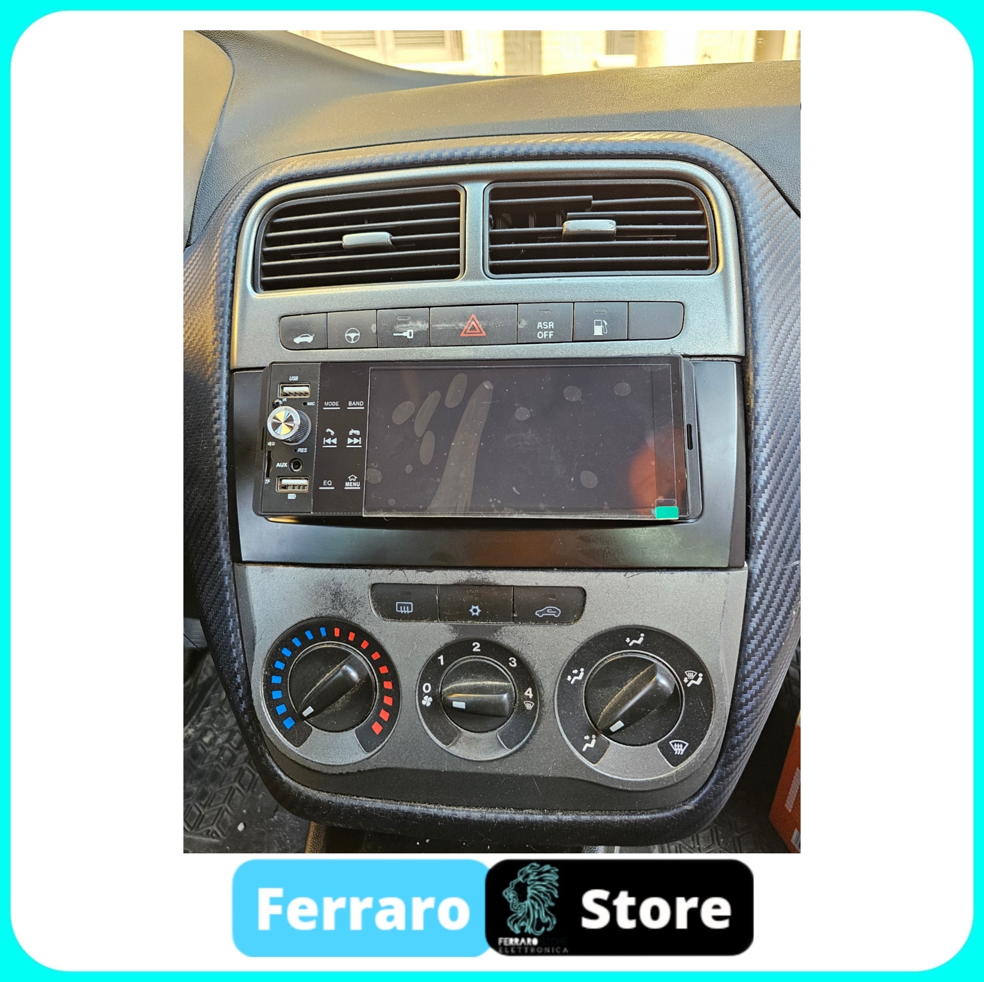 Autoradio per Fiat Grande Punto [2007 - 2012] - 1Din, Schermo 5.5"Pollici, Bluetooth, Radio, USB, CarPlay & Android Auto Cablato