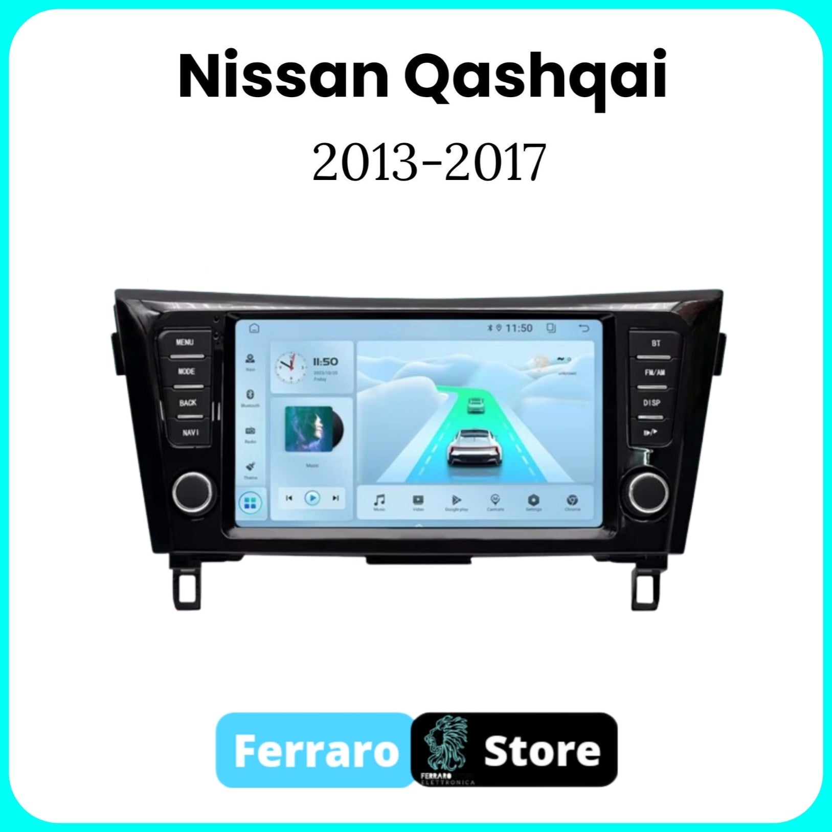 Autoradio per NISSAN QASHQAI J11 x-TRAIL 3 T32 [2013 - 2017] - 2GB/4GB/6GB/8GB Sistema auto Intelligente, 2Din 9"Pollici, GPS, Navigatore, Wifi