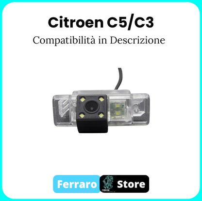 Telecamera Posteriore per Citroen C5/C3 [Compatibilità in Descrizione] - AHD 1920x1080, 170° Gradi