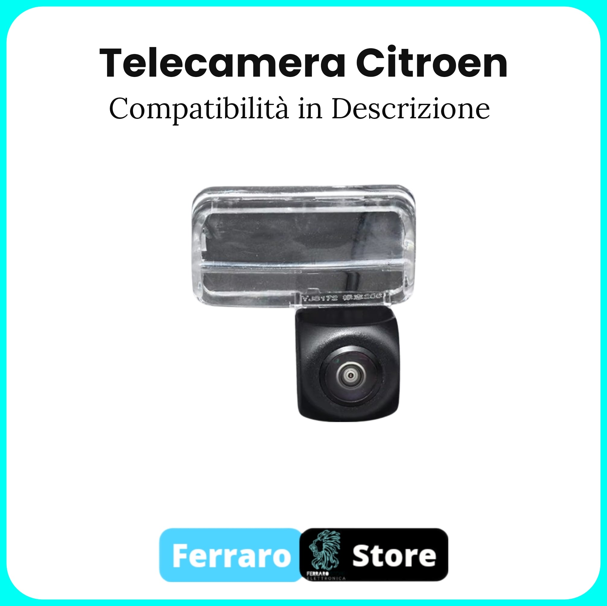 Telecamera Posteriore per Citroen [Compatibilità in Descrizione] - AHD 1920x1080, 170° Gradi