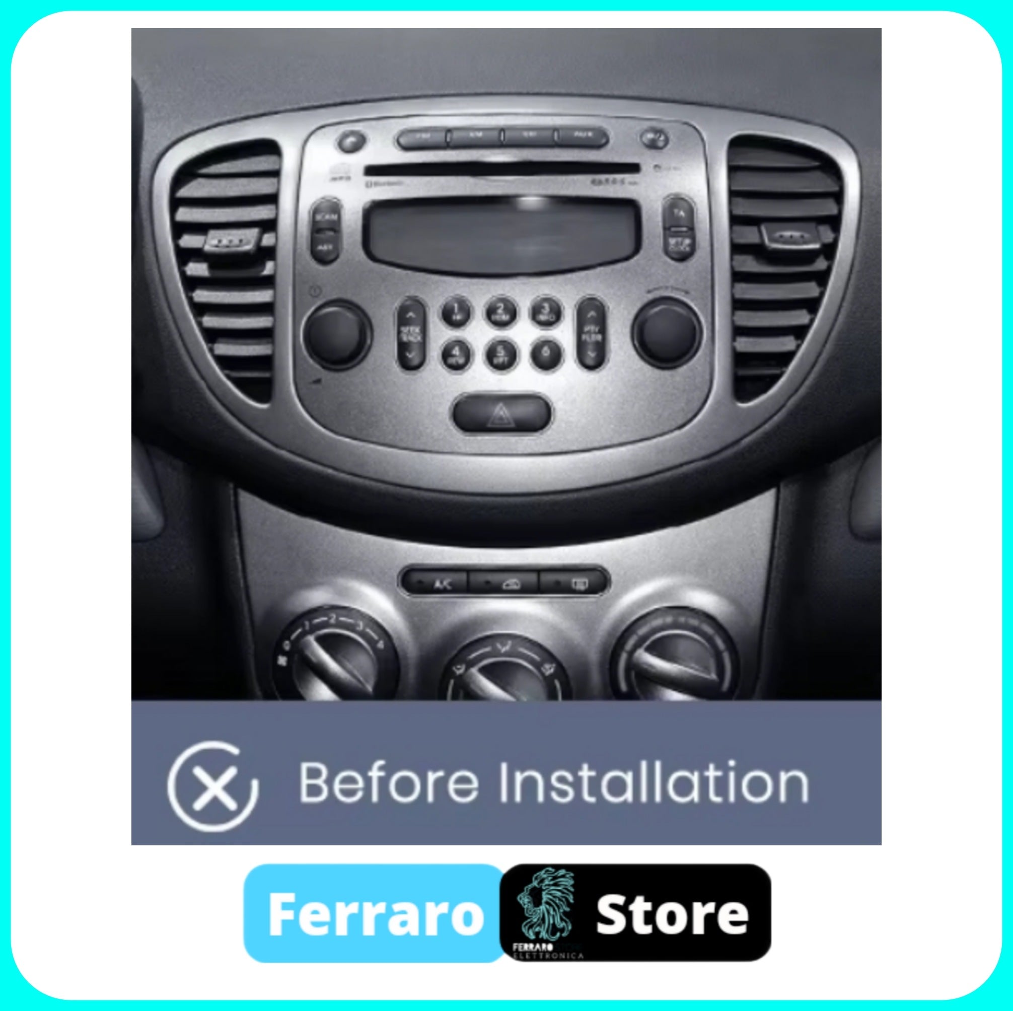 Autoradio per Hyundai Grand i10 [2007-2013] - 2GB/4GB/6GB/8GB Sistema auto Intelligente, 2Din 9"Pollici, GPS, Navigatore, Wifi