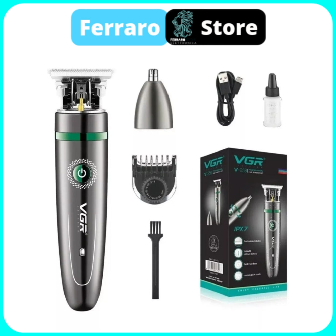 VGR Rasoio Capelli - Regola Barba, Trimmer, Impermeabile, funzione 2 in 1, V-258