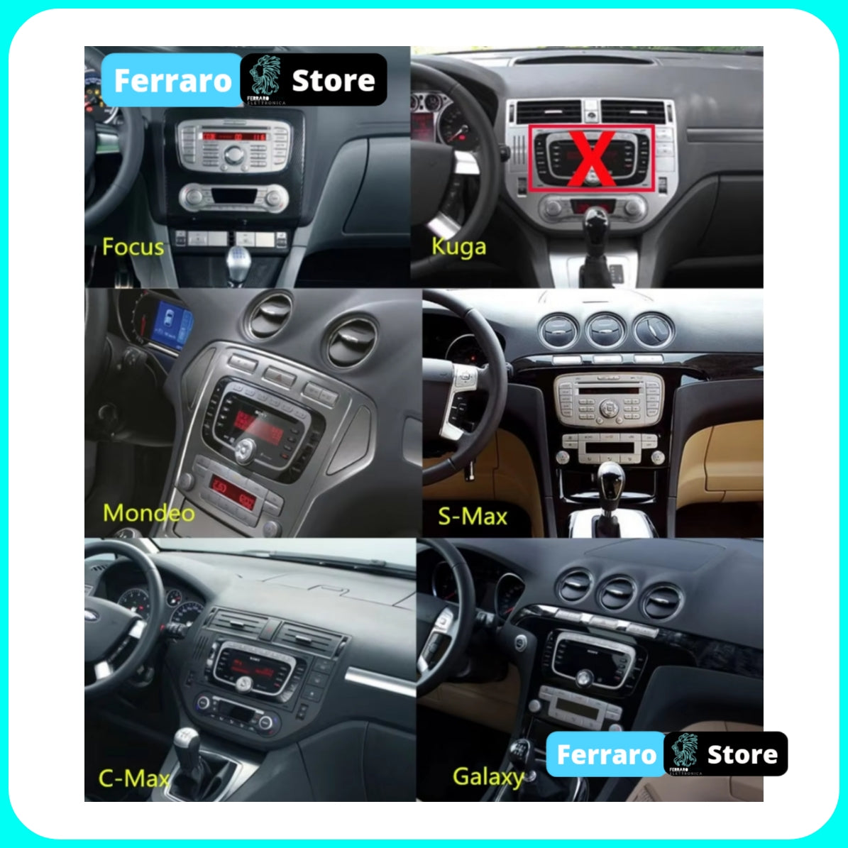 Autoradio per Ford [2005 - 2012] - 2GB/4GB/6GB, Sistema auto Intelligente, 2Din 7"Pollici, GPS, Navigatore, Wifi