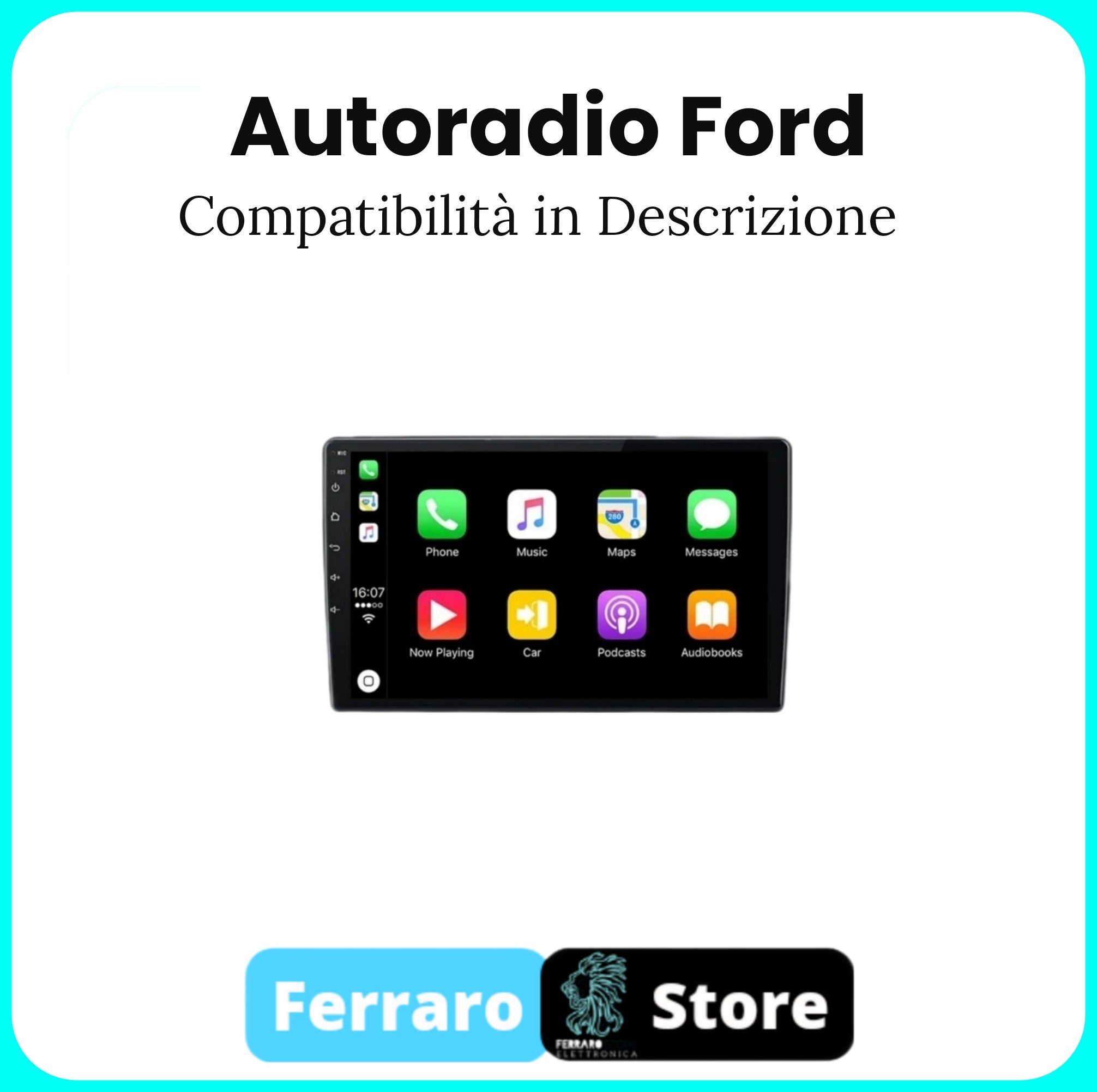 Autoradio per Ford [Compatibilità in Descrizione] - 2GB/4GB Autoradio con Sistema Intelligente, GPS, Navigatore, 2Din 9"Pollici, Wifi