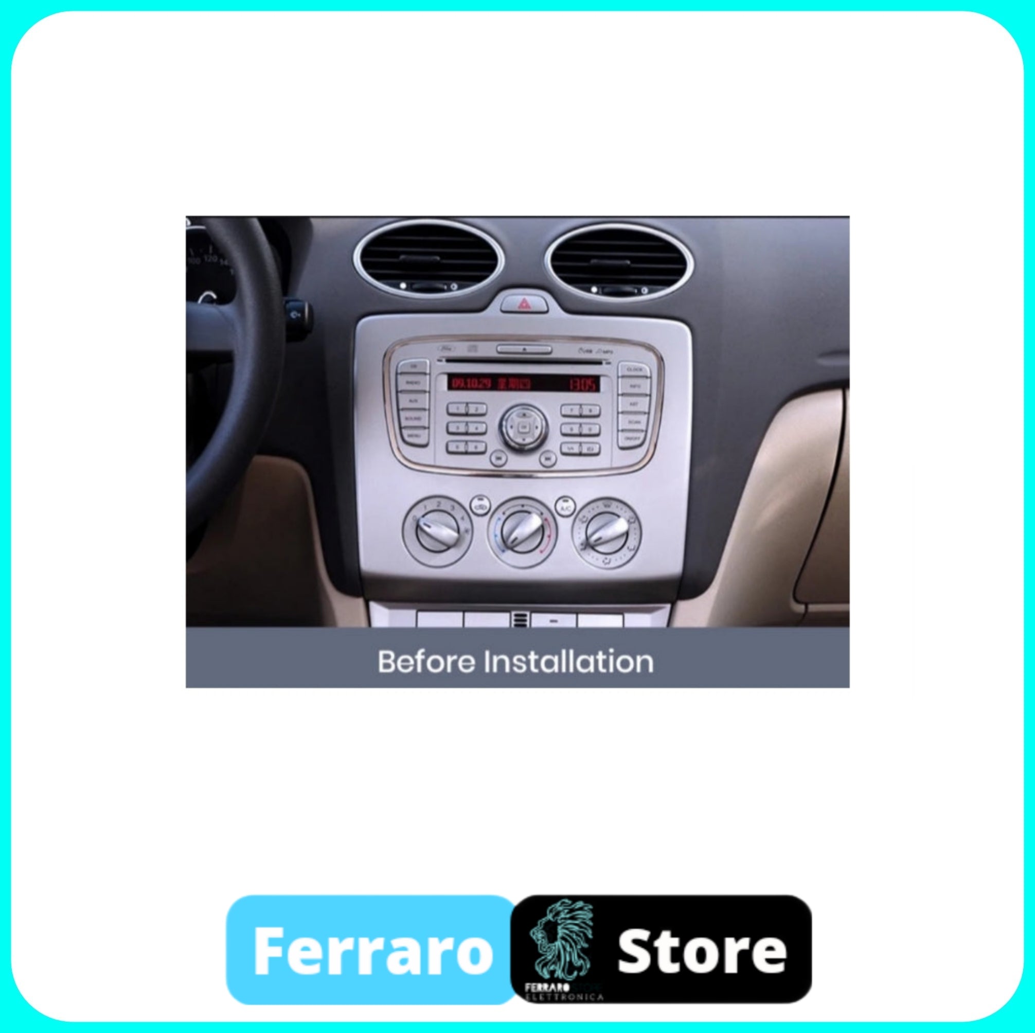 Autoradio per Ford Focus 2 [2004 - 2011] - 2GB/4GB/6GB/8GB Autoradio con Sistema Intelligente, GPS, Navigatore, 2Din 9"Pollici, Wifi