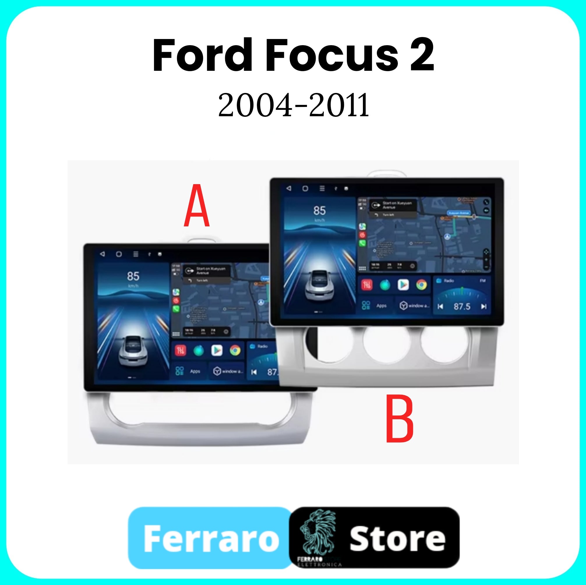 Autoradio per Ford Focus 2 11.5" | 2004-2011 | Android | Bluetooth | CarPlay | Android Auto | 4/64GB Ram