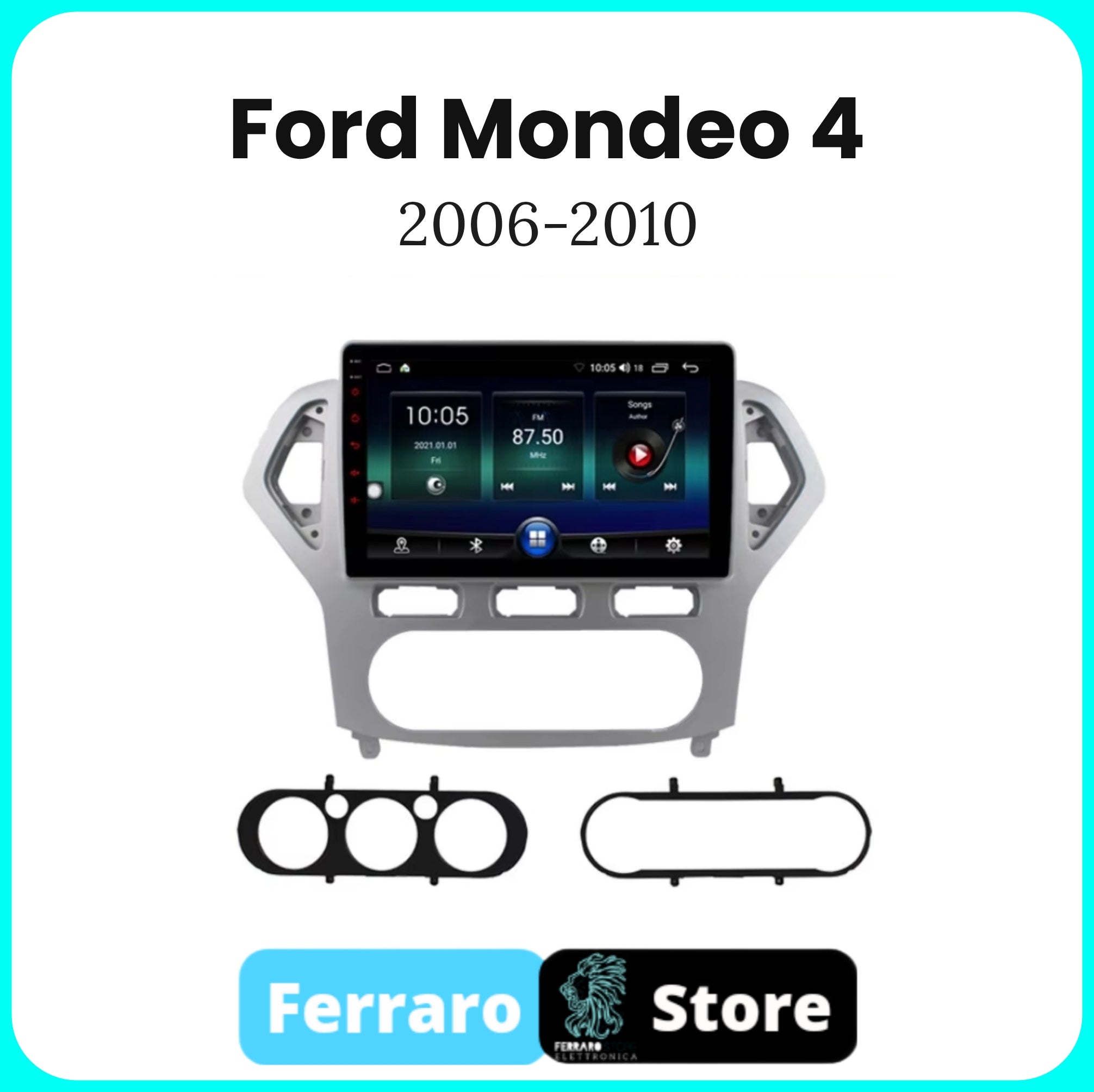 Autoradio per Ford Mondeo 4 [2006- 2010] - 2GB/4GB, Sistema auto Intelligente, 2Din 10.1"Pollici, GPS, Navigatore, Wifi