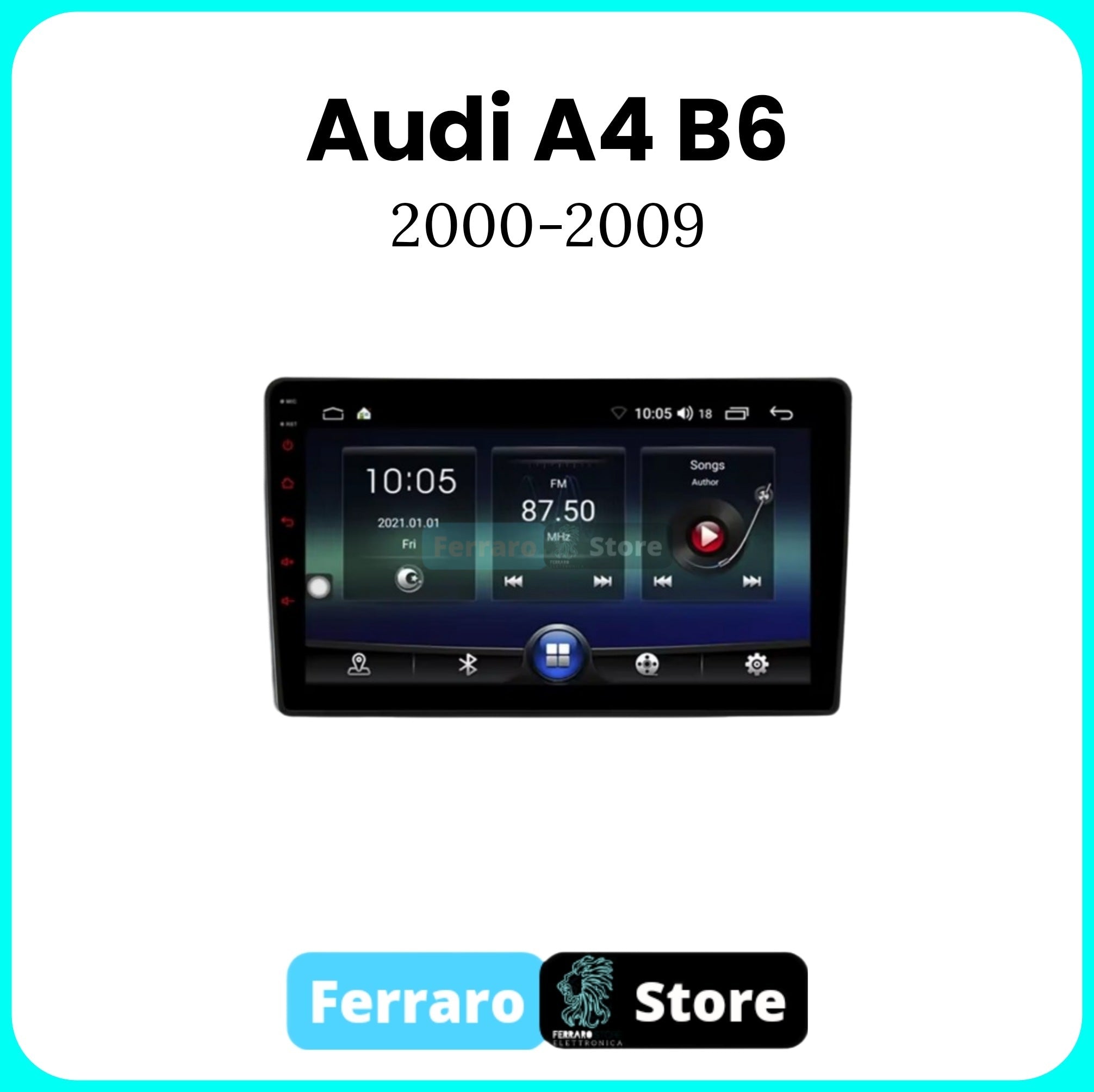 Autoradio per Audi A4 B6 9" | 2000-2009 | Android | Bluetooth | CarPlay | Android Auto | 2GB/4GB/6GB/8GB Ram