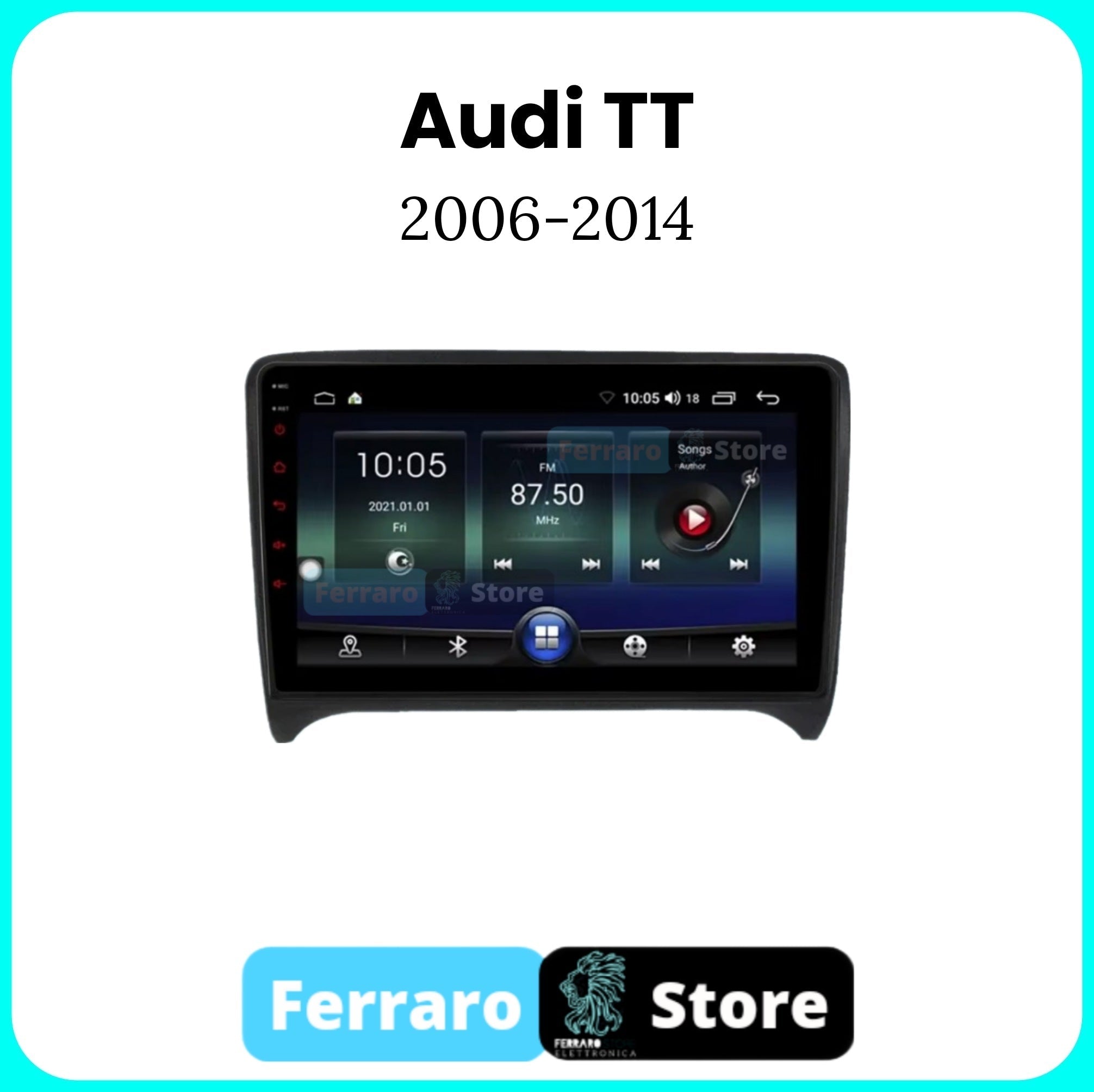 Car Radio for Audi TT [2006 - 2014] - 2GB/4GB/6GB/8GB Intelligent car system, 2Din 9"Inch, GPS, Navigator, Wifi