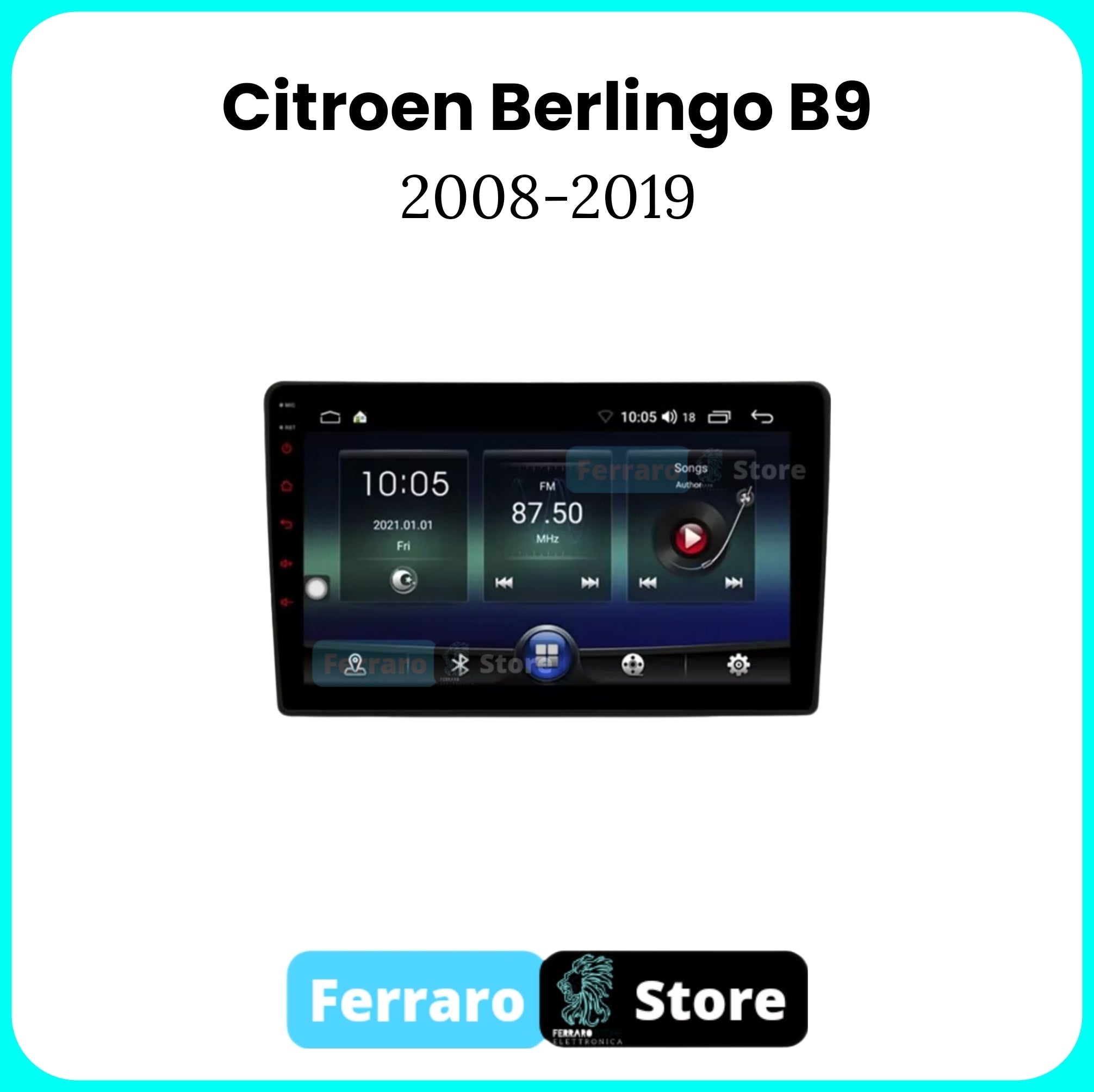 Autoradio per Citroen Berlingo B9 9" | 2008-2019 | Android | Bluetooth | CarPlay | Android Auto | 2GB/4GB/6GB/8GB Ram