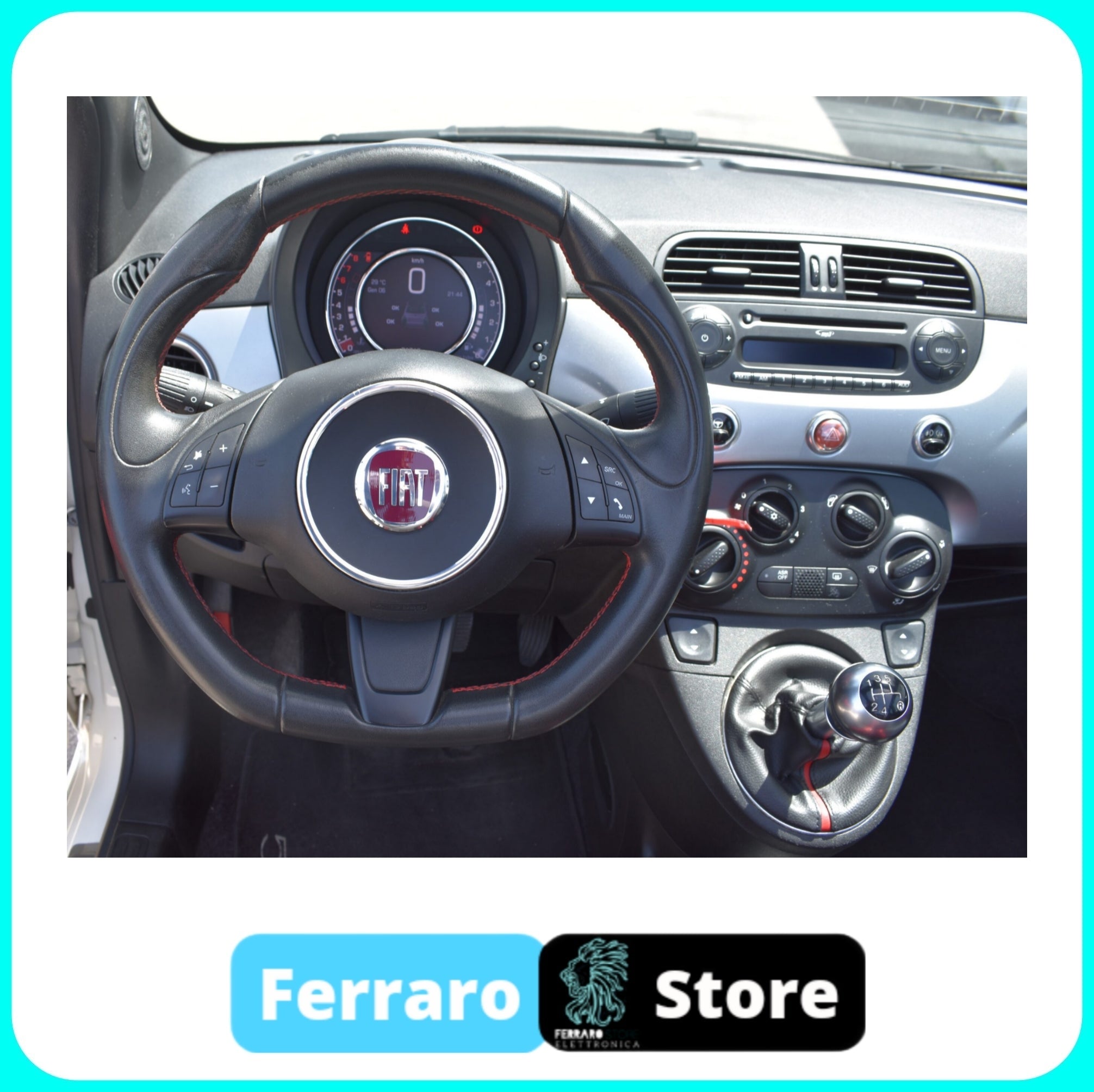 Autoradio per Fiat 500s 7" | 2007-2014 | Android | Bluetooth | CarPlay | Android Auto | 4GB/8GB Ram