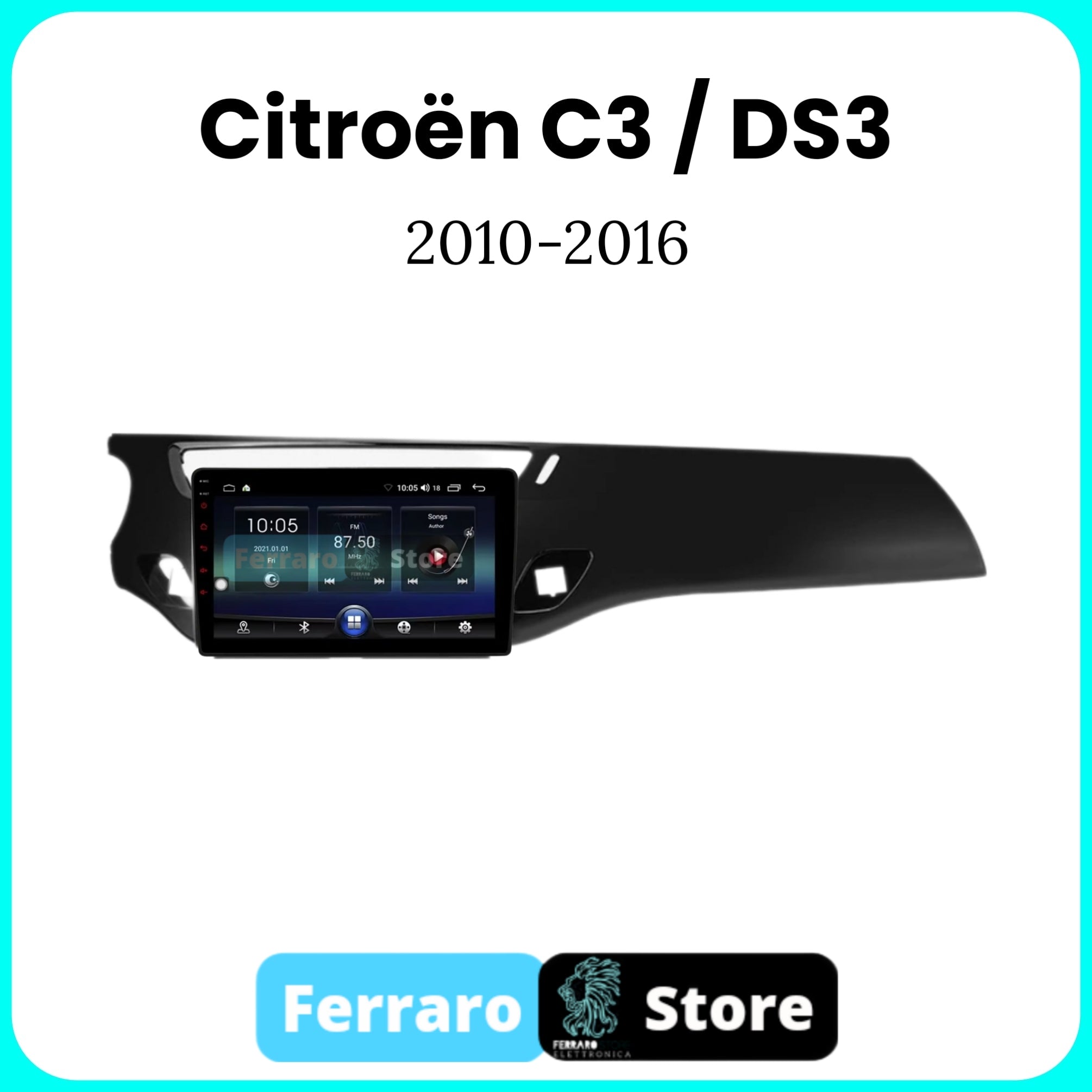 Autoradio per Citroen C3 9" | C3 | DS3 | 2010-2016 | Android | Bluetooth | CarPlay | Android Auto | 2GB/4GB/6GB/8GB Ram