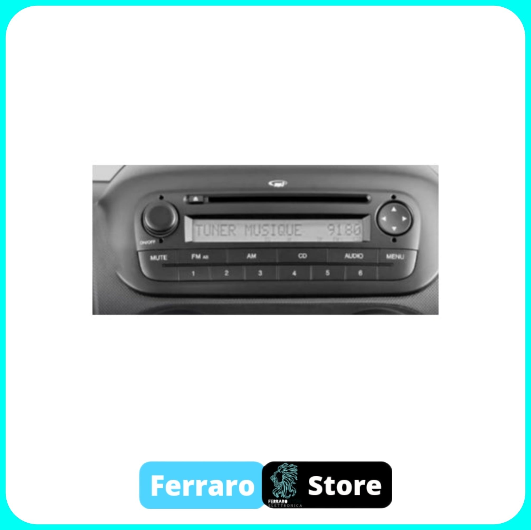 Car Radio for CITROEN NEMO [2009 - 2015] - 1Din, 5.5" Inch Screen, Bluetooth, Radio, USB, CarPlay &amp; Android Auto Wired