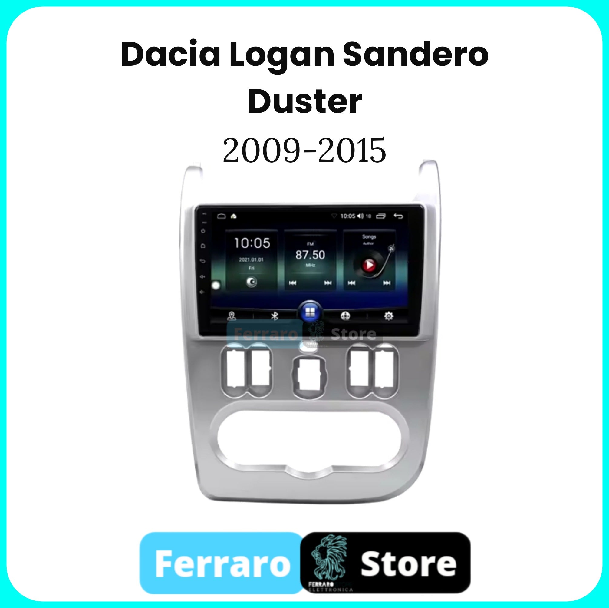 Autoradio per Renault Logan Sandero 9" | Dacia Duster | 2009-2015 | Android | Bluetooth | CarPlay | Android Auto | 2GB/4GB/6GB/8GB Ram