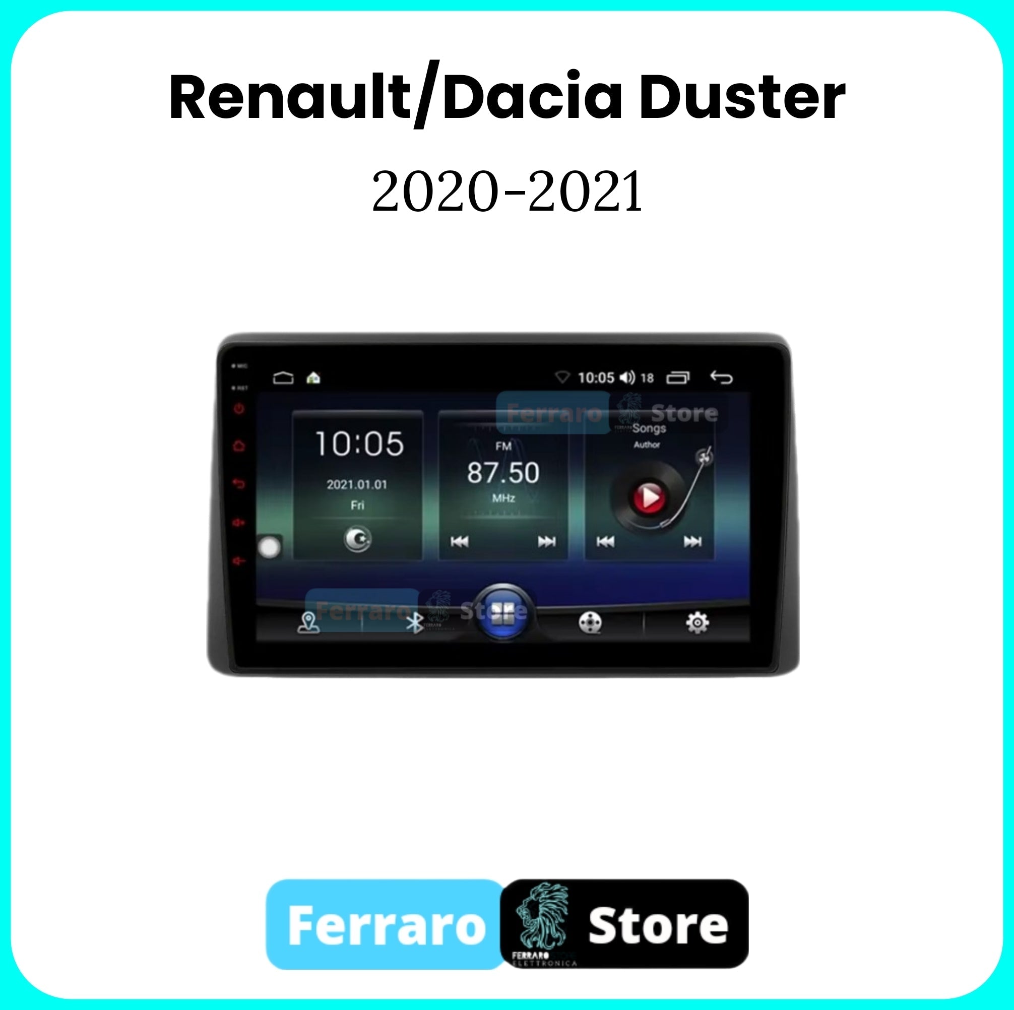 Autoradio per Dacia/Renault Duster 10.1" | 2020- 2021 | Android | Bluetooth | CarPlay | Android Auto | 2GB/4GB/8GB Ram