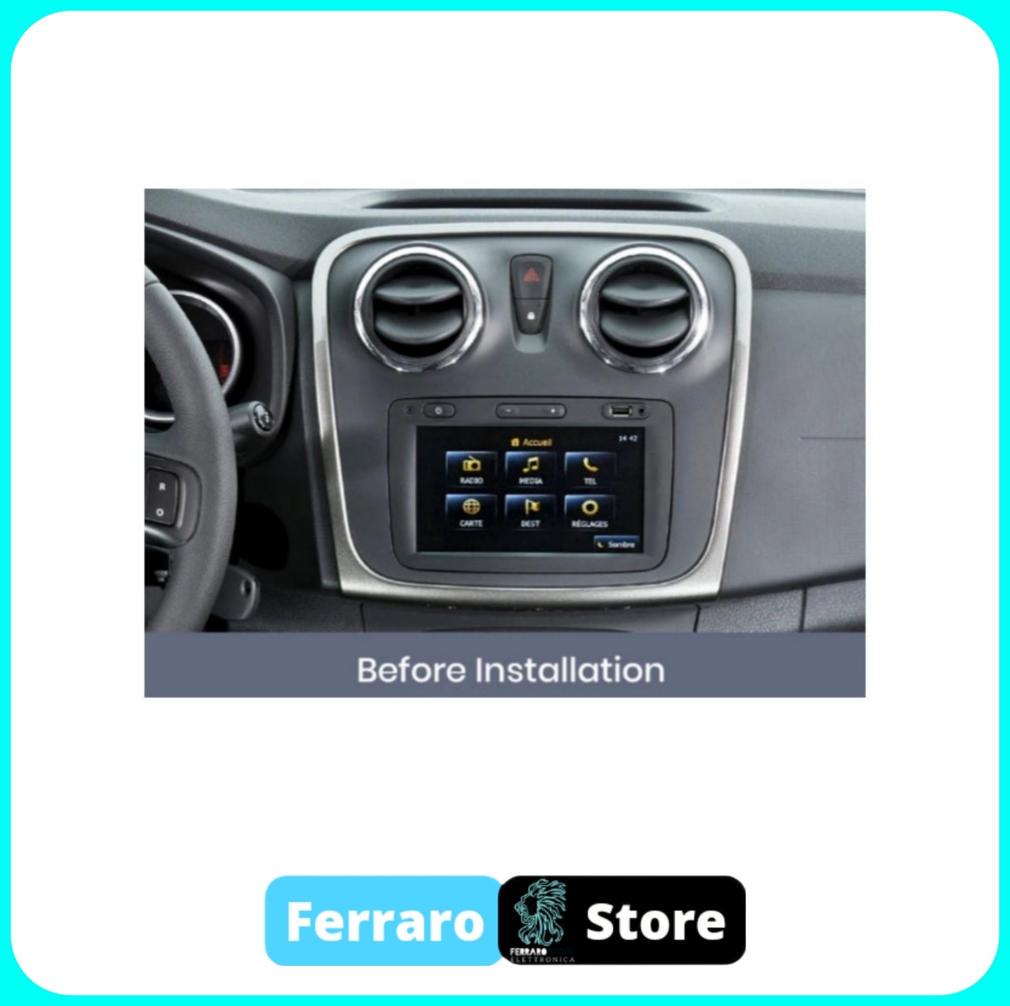 Autoradio per Dacia Sandero 11.5" | 2014-2019 | Android | Bluetooth | CarPlay | Android Auto | 4/64GB Ram