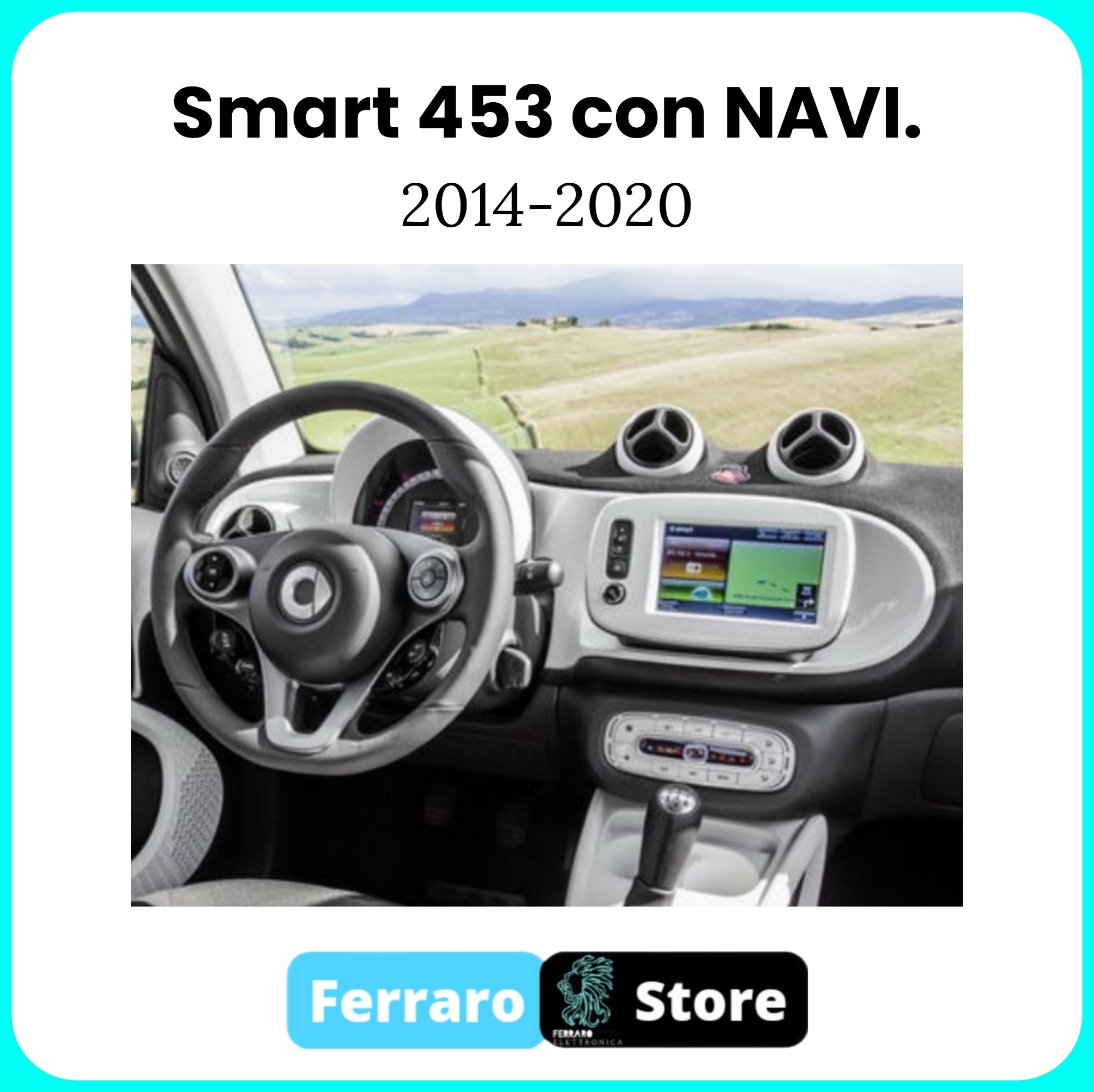 Car radio for SMART 453 WITH NAVI. [2014 - 2020] - 2GB/4GB/6GB/8GB 2Din 9" Inch Car Radio, with Intelligent System, GPS, Navigator, Radio, Wifi.