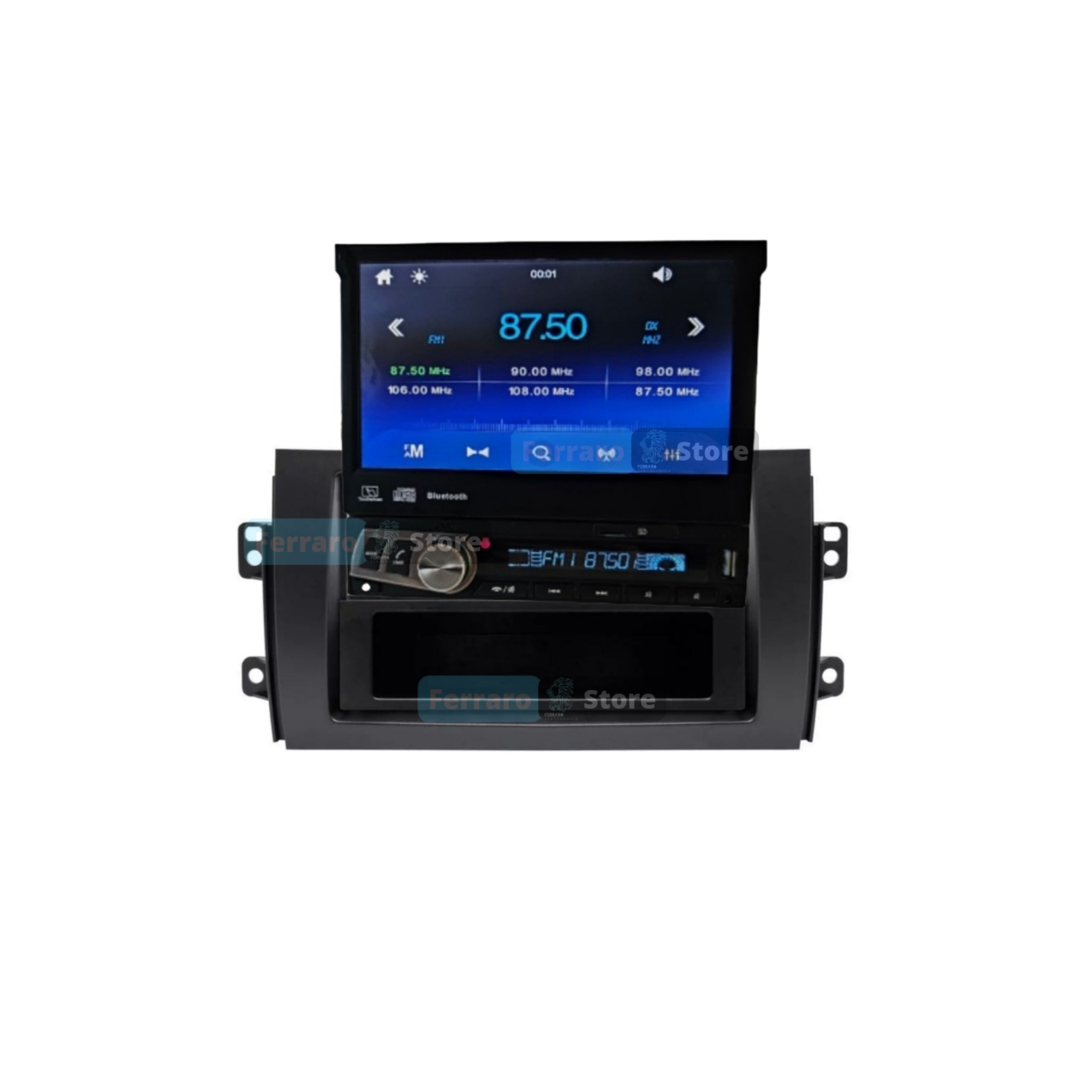 Autoradio per Fiat Sedici 7" | 2005-2014 | Bluetooth | Motorizzato | USB | Mirror Link