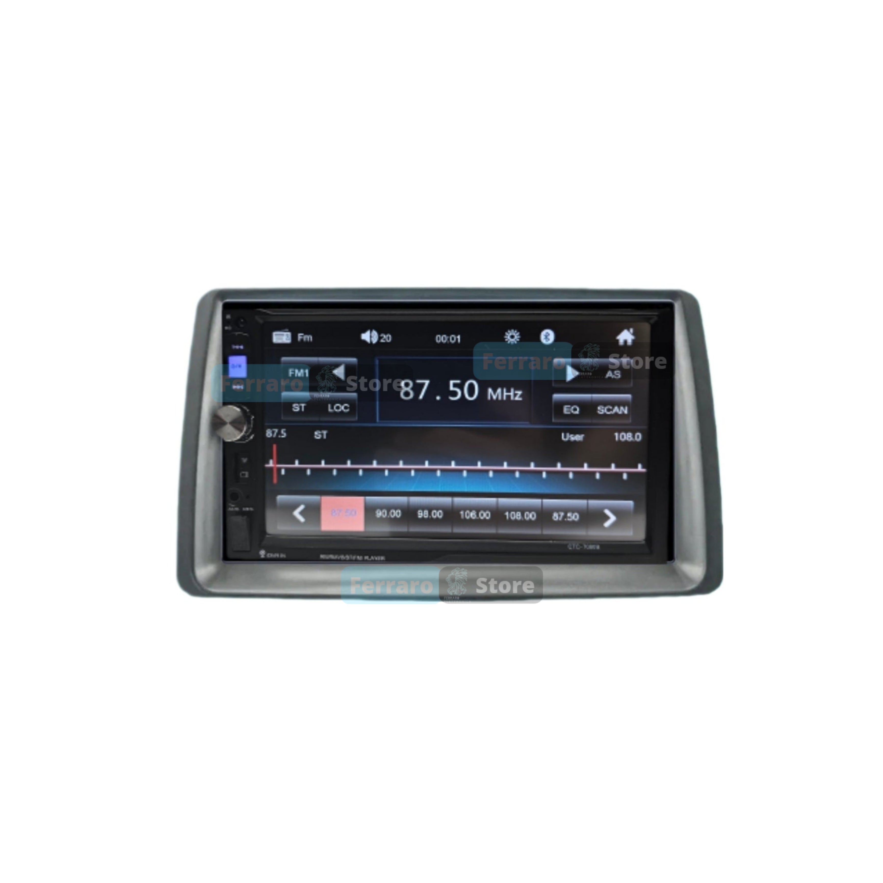 Car Radio for FIAT Panda 2nd Series - 2Din 7"Inch, Bluetooth, Radio, Touch, USB, SD, Mirror Link Android &amp; IOS