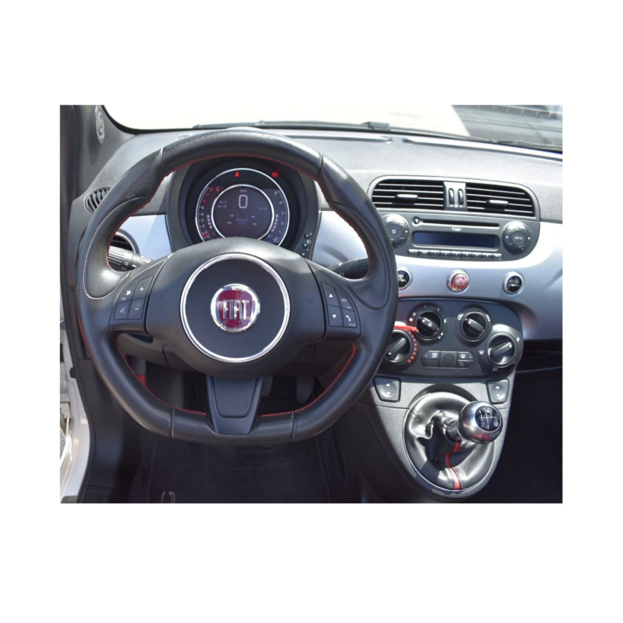 Car Radio for FIAT 500s [2007 - 2014] - 1Din, 5.5" Inch Screen, Bluetooth, Radio, USB, CarPlay &amp; Android Auto Wired