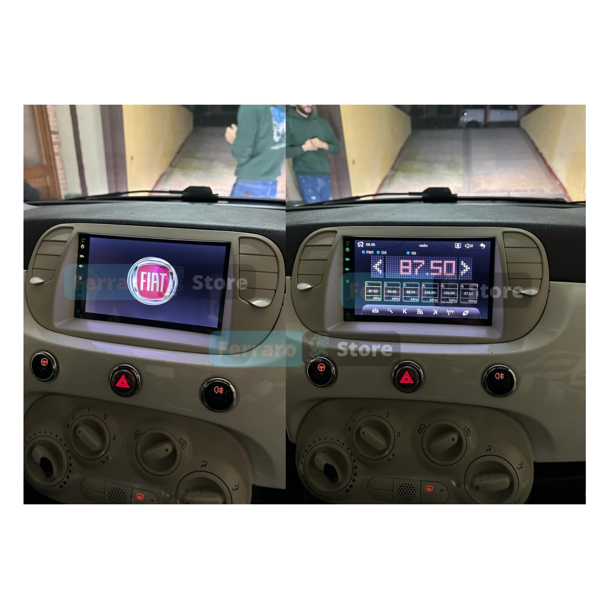 Autoradio per Fiat 500s 7" | 2007-2014 | Bluetooth | Radio | USB | Mirror Link