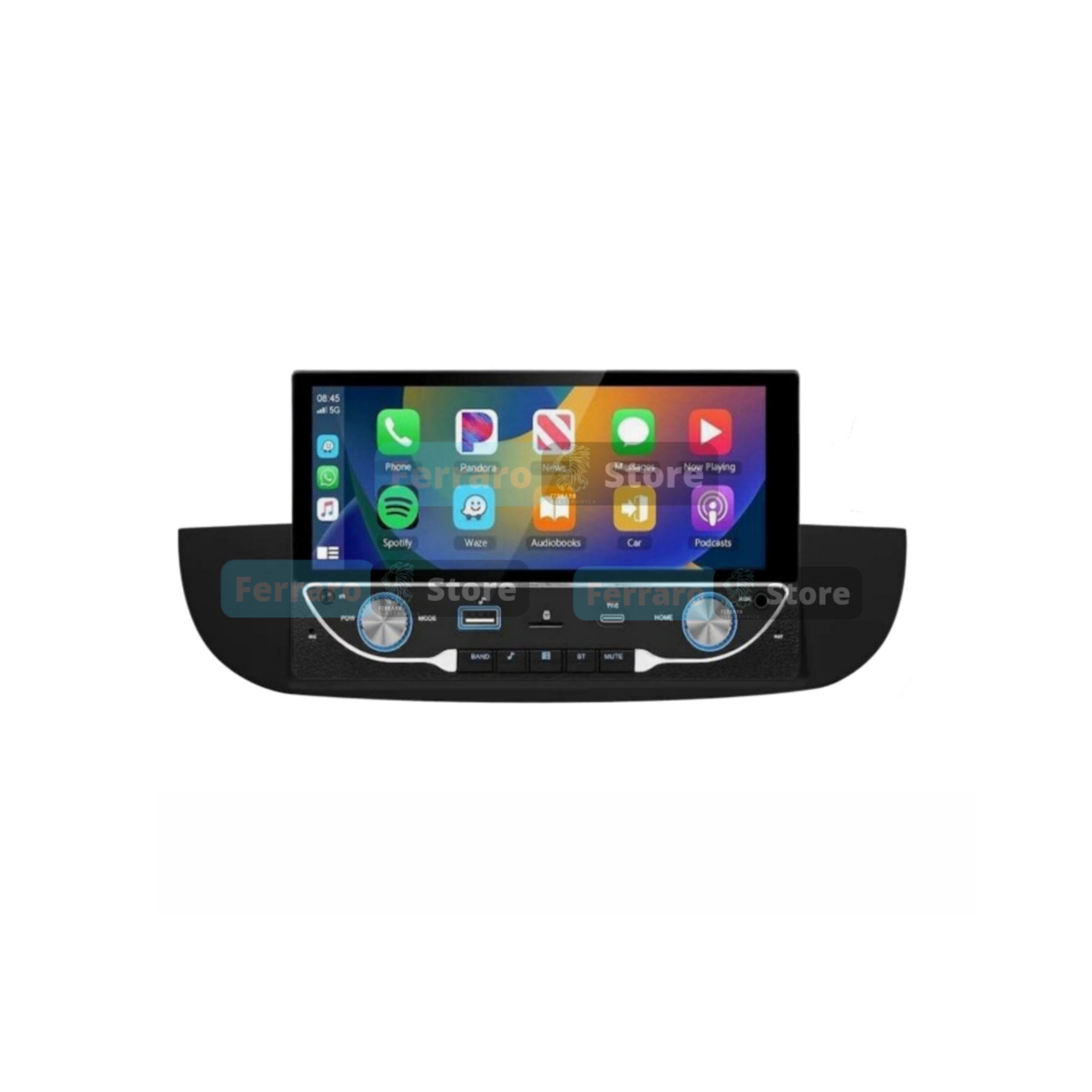 Autoradio per Fiat 500s 6.8" | 2007-2014 | Bluetooth | Radio | USB | CarPlay | Android Auto