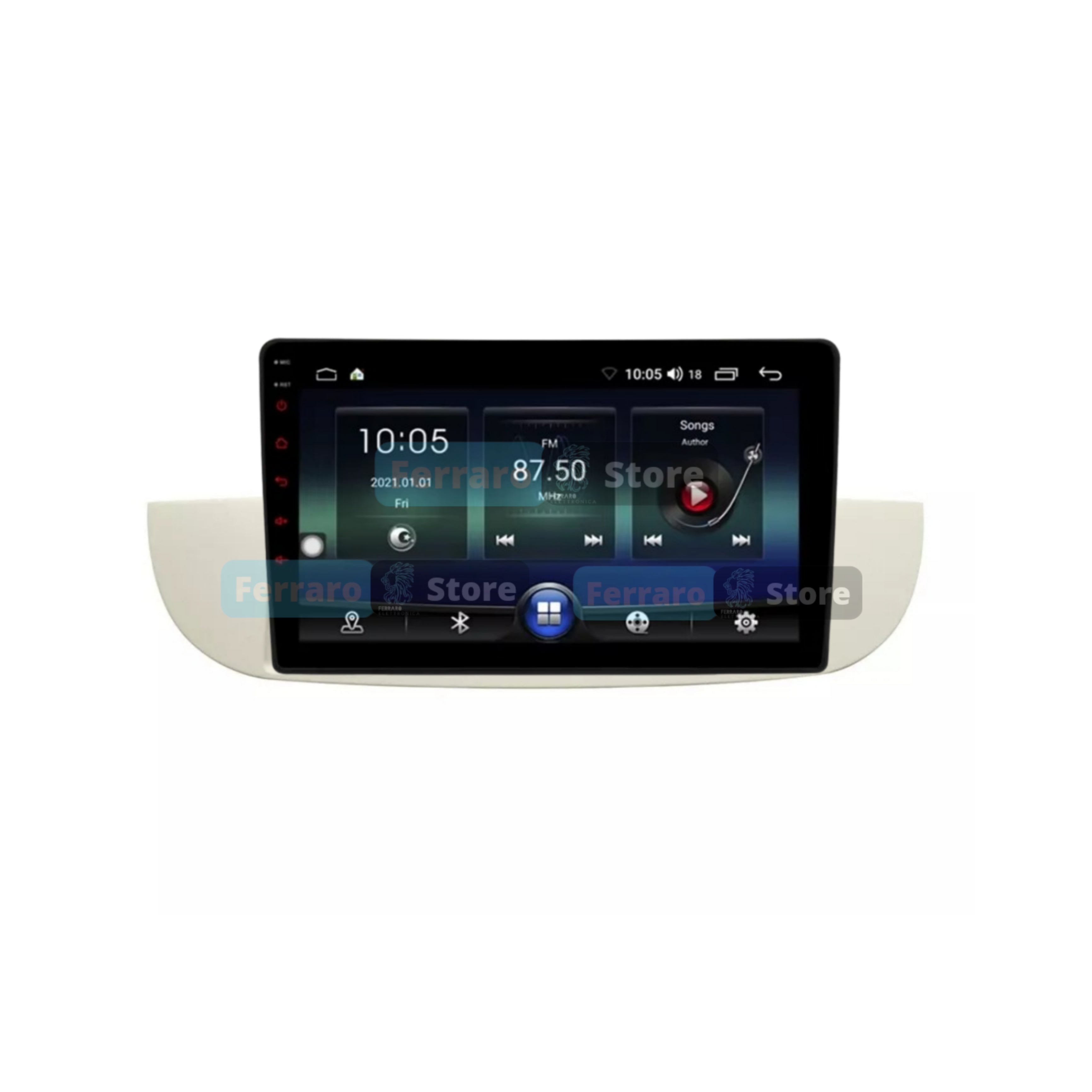 Car Radio for FIAT 500s [2007 - 2014] - 1Din 9"Inch, Bluetooth, Radio, Android, PlayStore, Youtube, Navigator