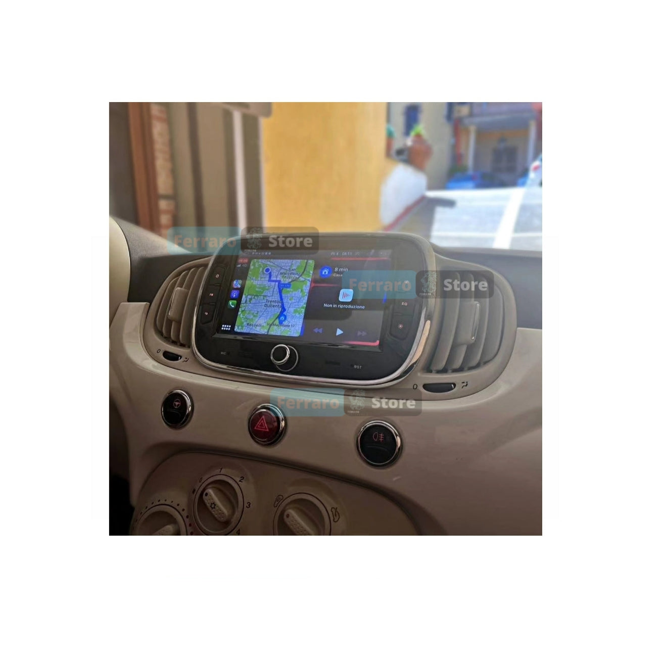 Autoradio per Fiat 500s 7" | 2016-2019 | Android | Bluetooth | CarPlay | Android Auto | 4GB/6GB/8GB Ram