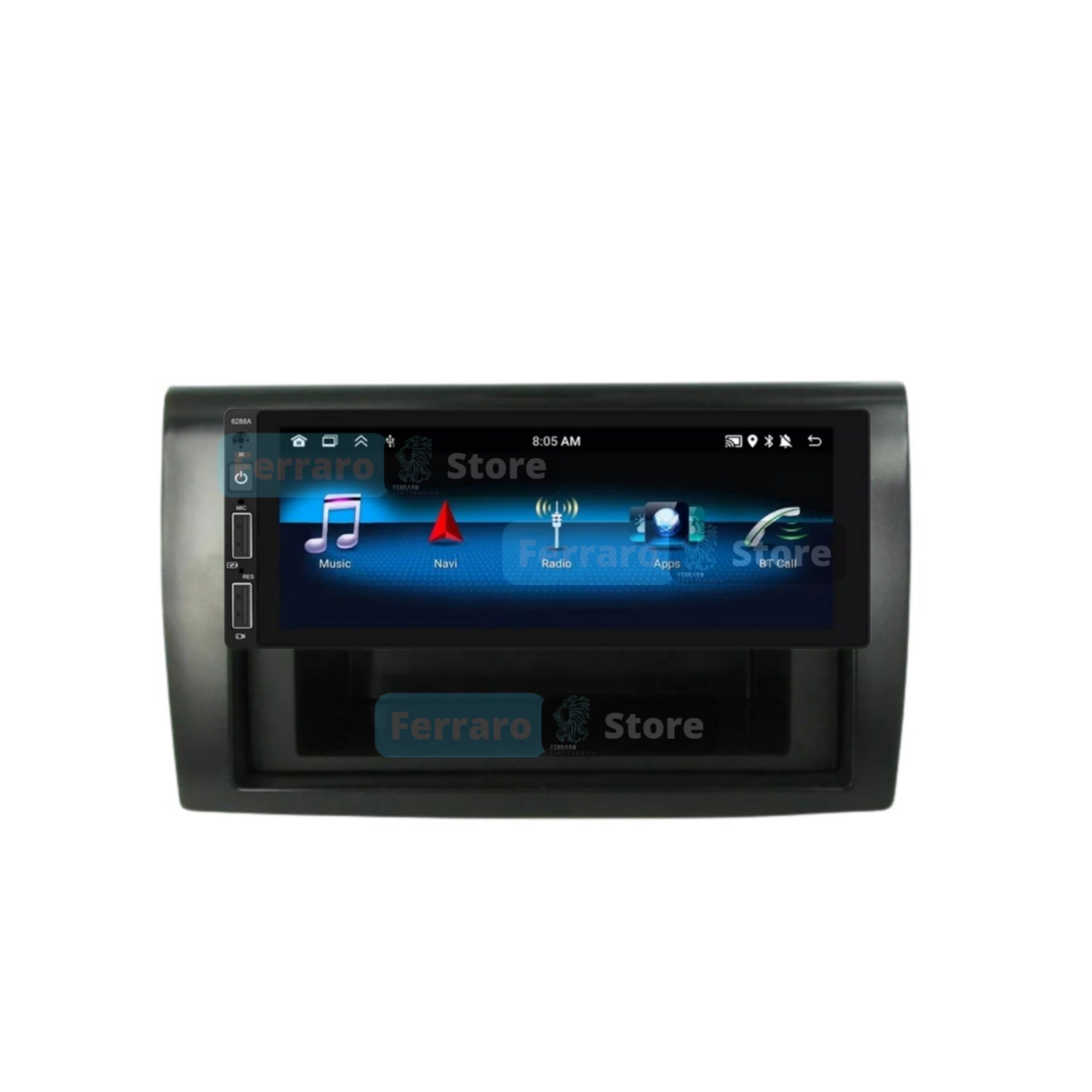 Car Radio for FIAT BRAVO [2007-2012] - 1Din 6.9"Inch, Android, CarPlay &amp; Android Auto, Bluetooth, Radio, GPS, Wifi, Youtube, PlayStore