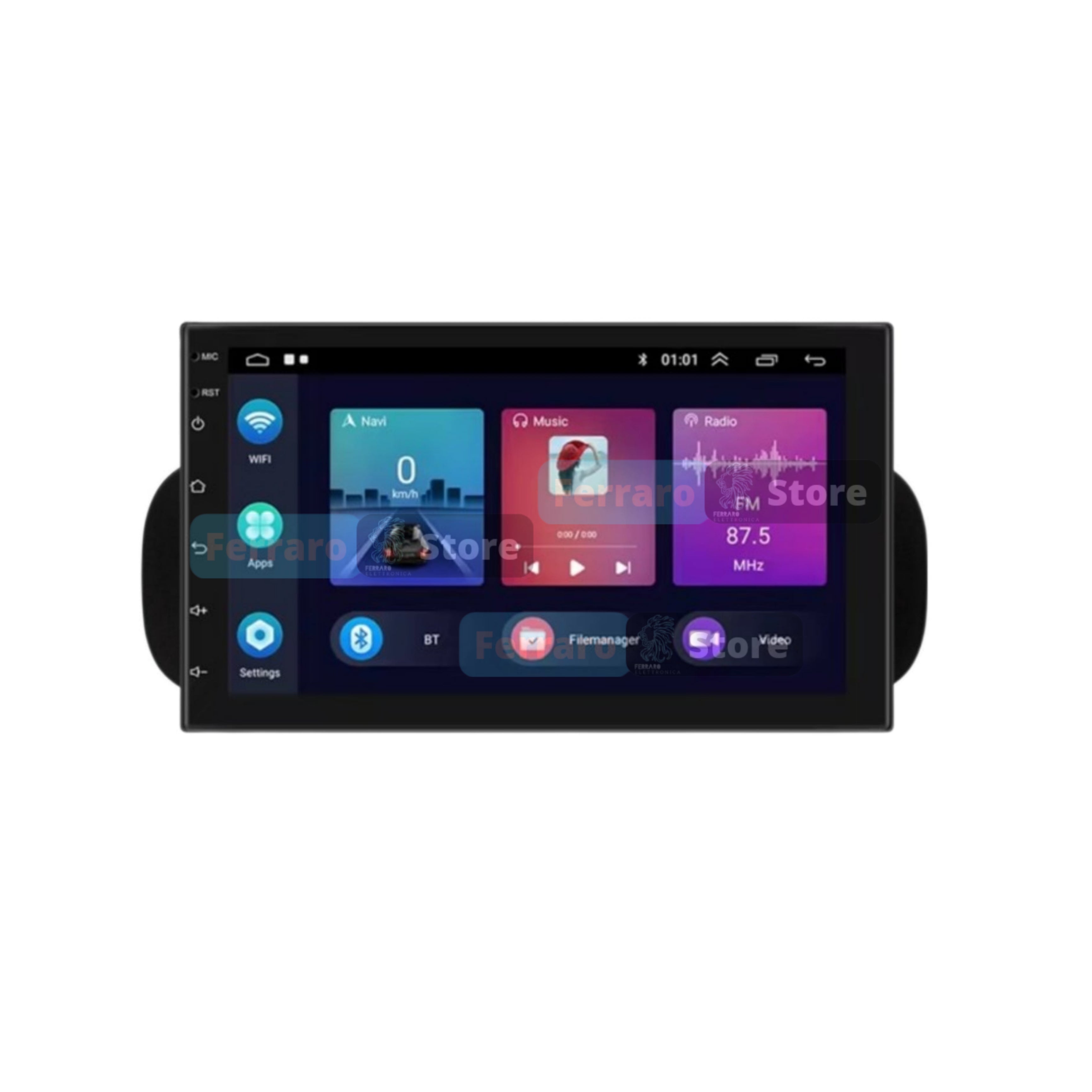 Car Radio for Fiat PANDA 3a [2013-2020] - 2/32GB, 1Din 7"Inch, Android, PlayStore, Youtube, Navigator, Bluetooth, Radio, GPS, Wifi