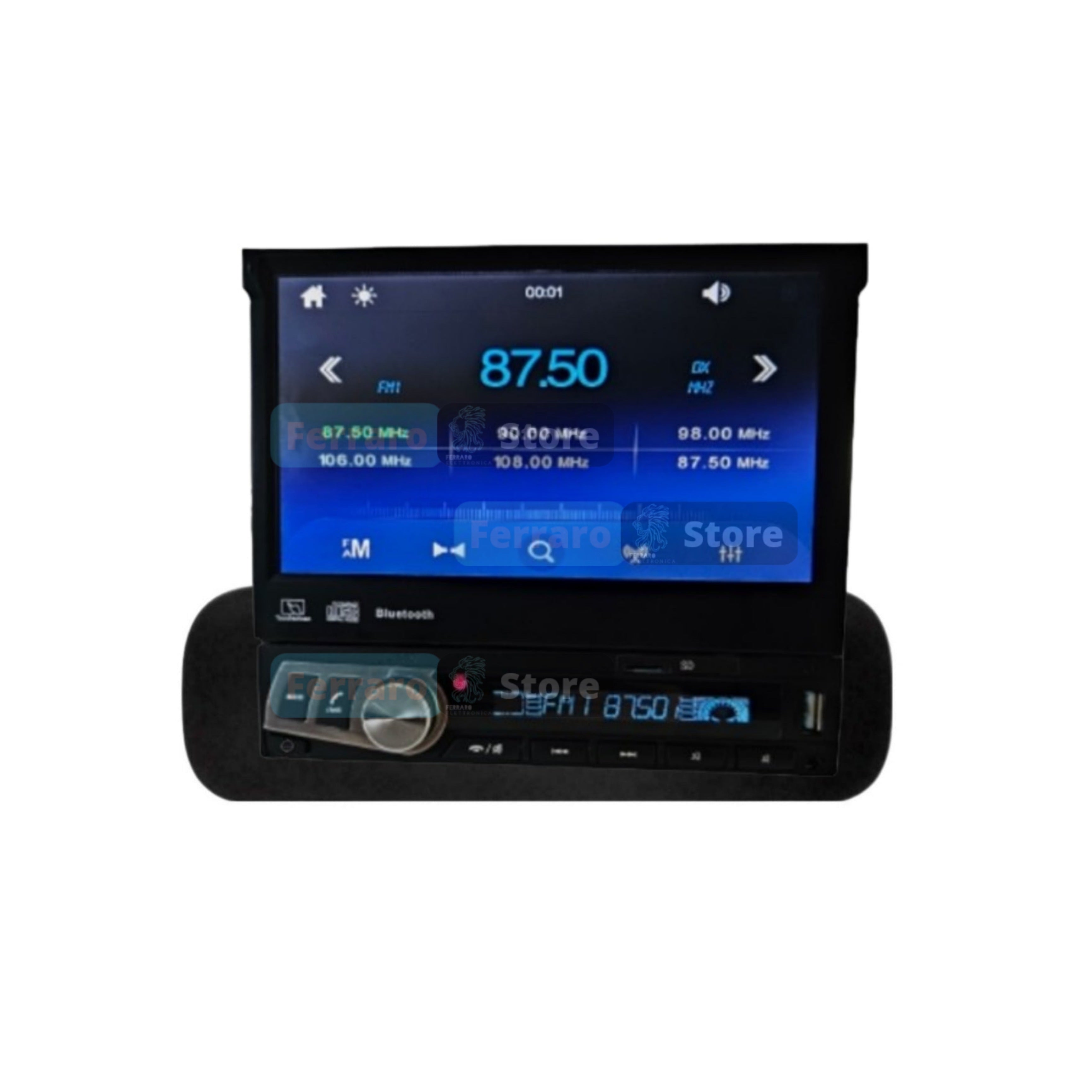 Autoradio per Fiat Panda 3a Serie 7" | Bluetooth | Radio | USB | Motorizzato | Mirror Link