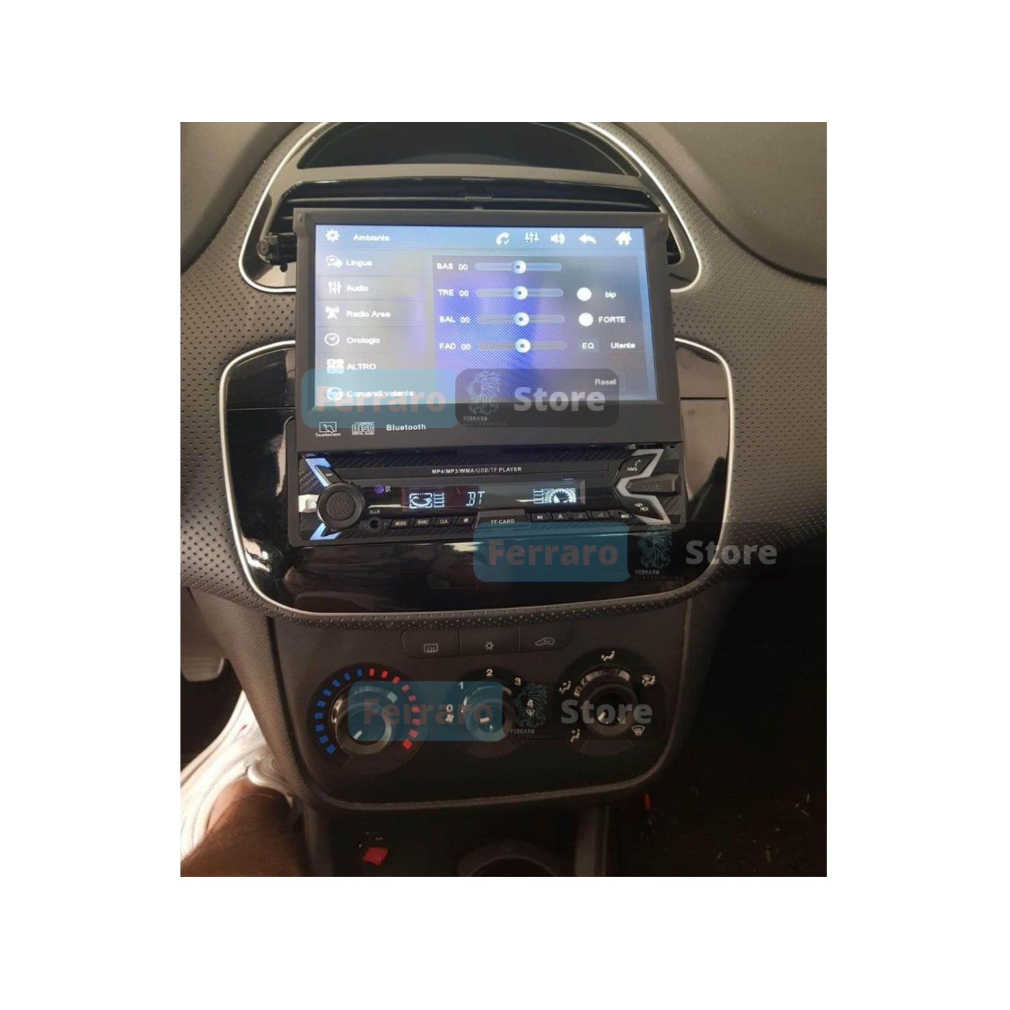 Autoradio per Fiat Punto Evo 7" | 2009 in Poi | Bluetooth | Radio | USB | Mirror Link