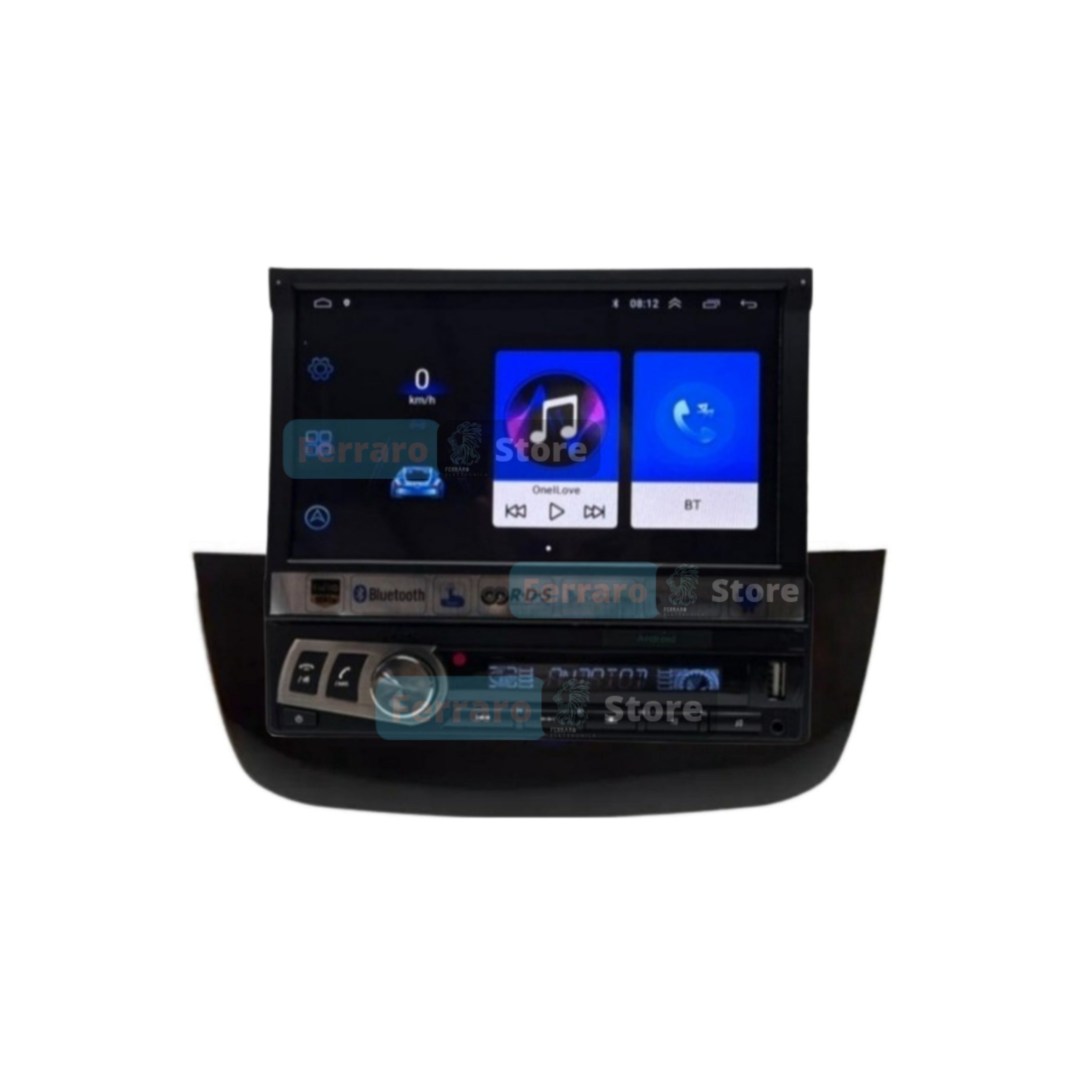 Car Radio for Fiat PUNTO EVO [2009 onwards] - 1Din 7"Inch, Android, Motorized, GPS, WiFi, Radio, Bluetooth, FM, SWC, PlayStore