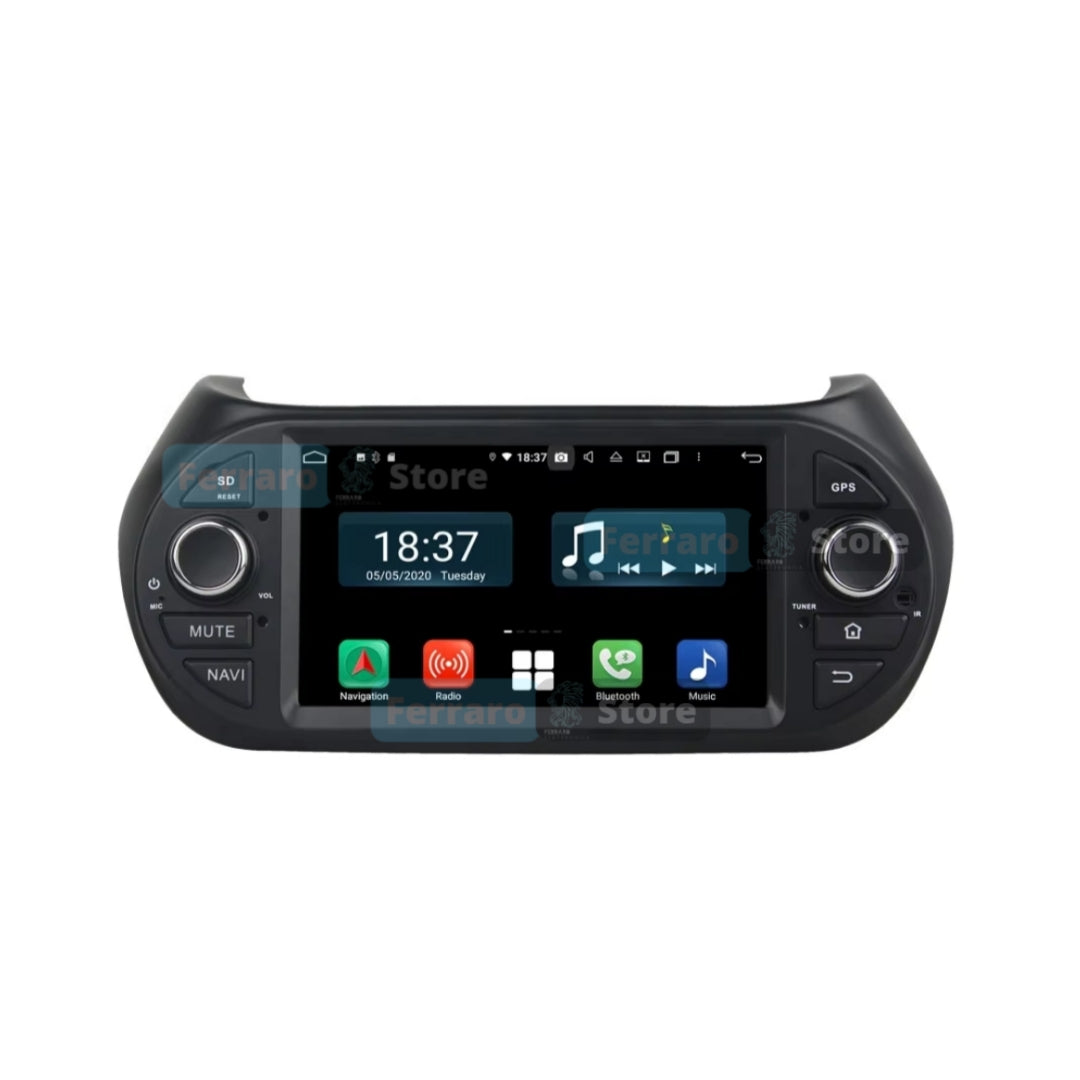 Autoradio per Fiat Qubo 7" | Citroen Nemo | Peugeot Bipper | 2008 - 2017 | Android | Bluetooth | CarPlay | Android Auto | 4GB/8GB Ram