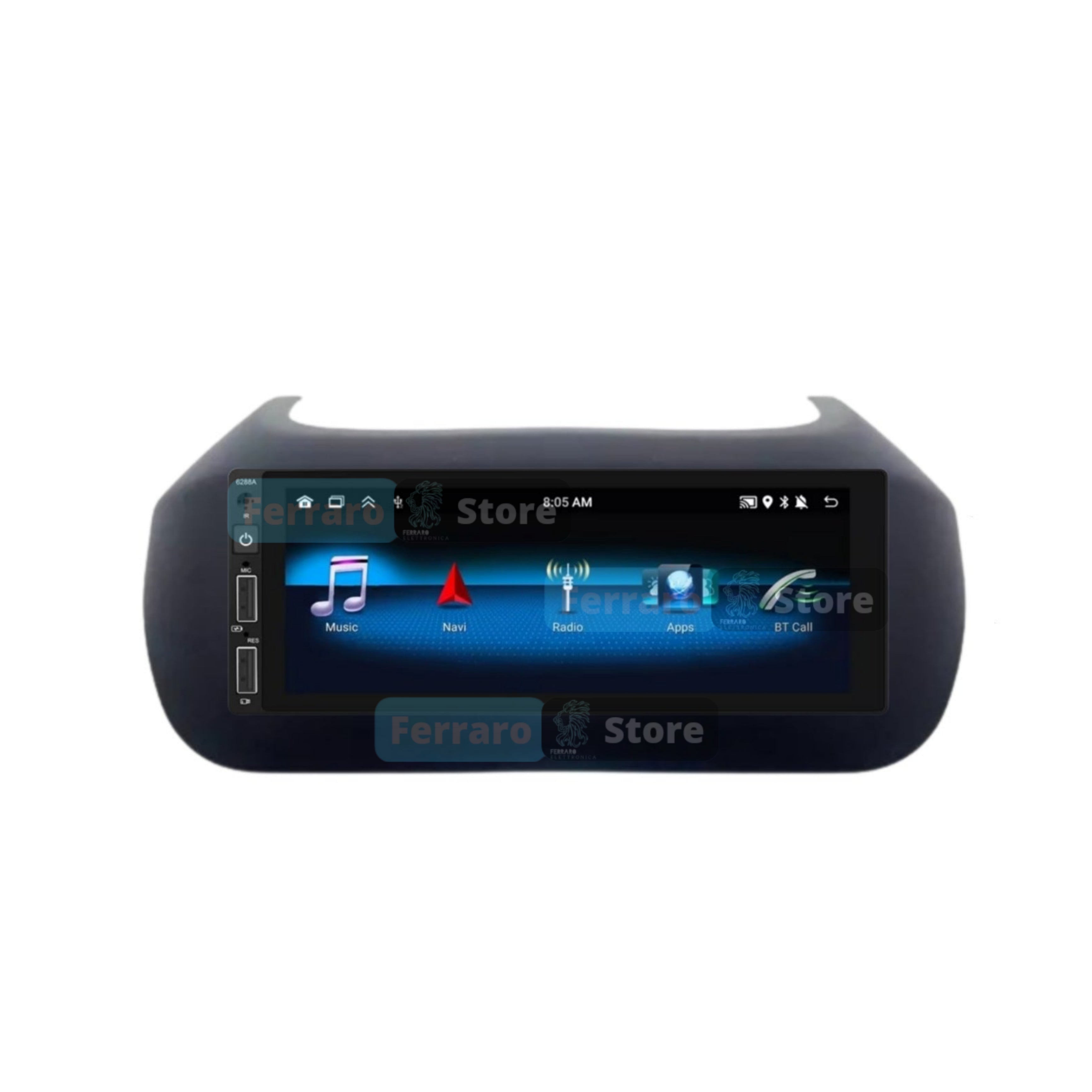 Car Radio for FIAT FIORINO - QUBO [2008 - 2016] - 1Din 6.9"Inch, Android, CarPlay &amp; Android Auto, Bluetooth, Radio, GPS, Wifi, Youtube, PlayStore