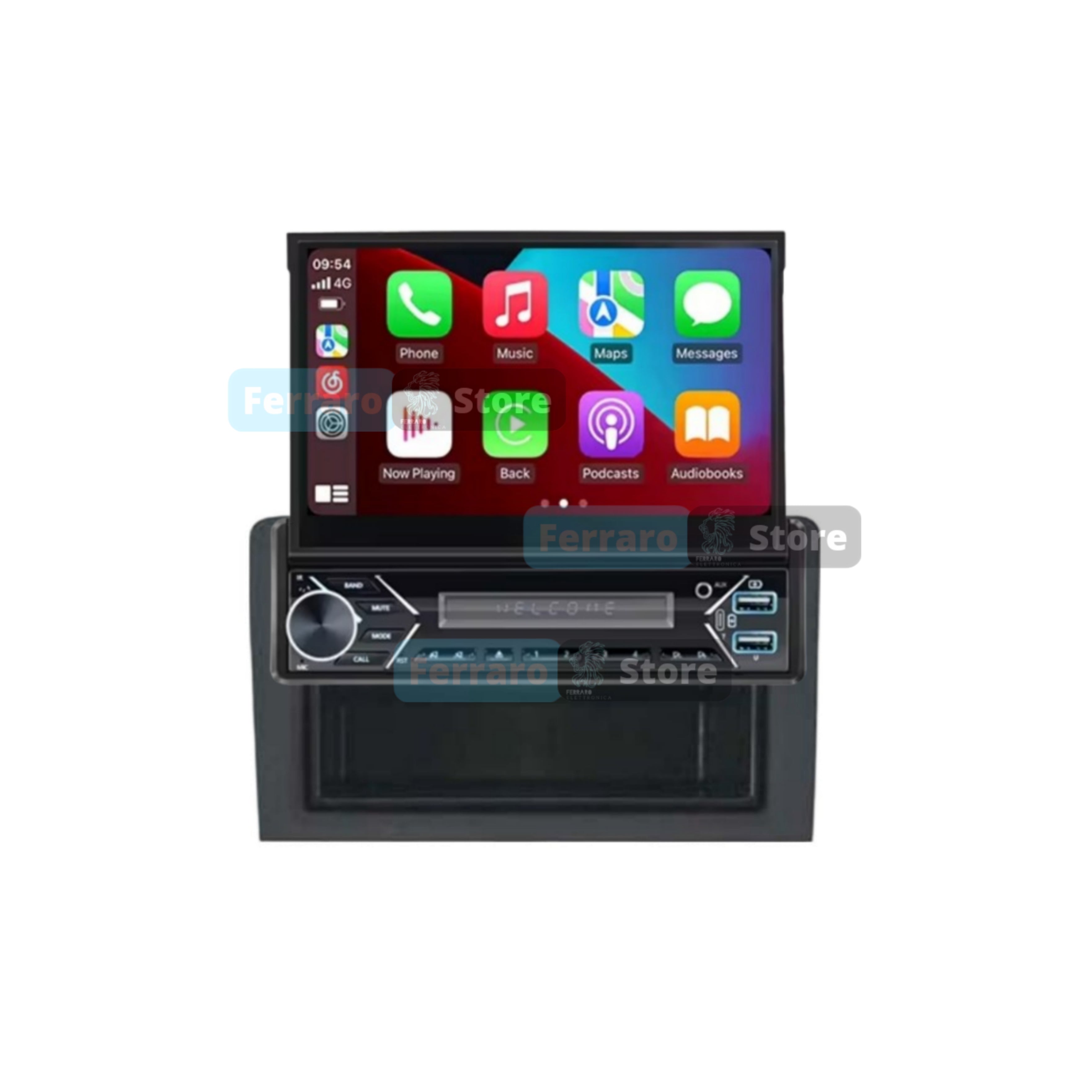 Car Radio for Fiat idea/Lancia Musa [2003-2008] - 1Din 7"Inch, Android, Motorized, GPS, WiFi, Radio, Bluetooth, FM, SWC, PlayStore