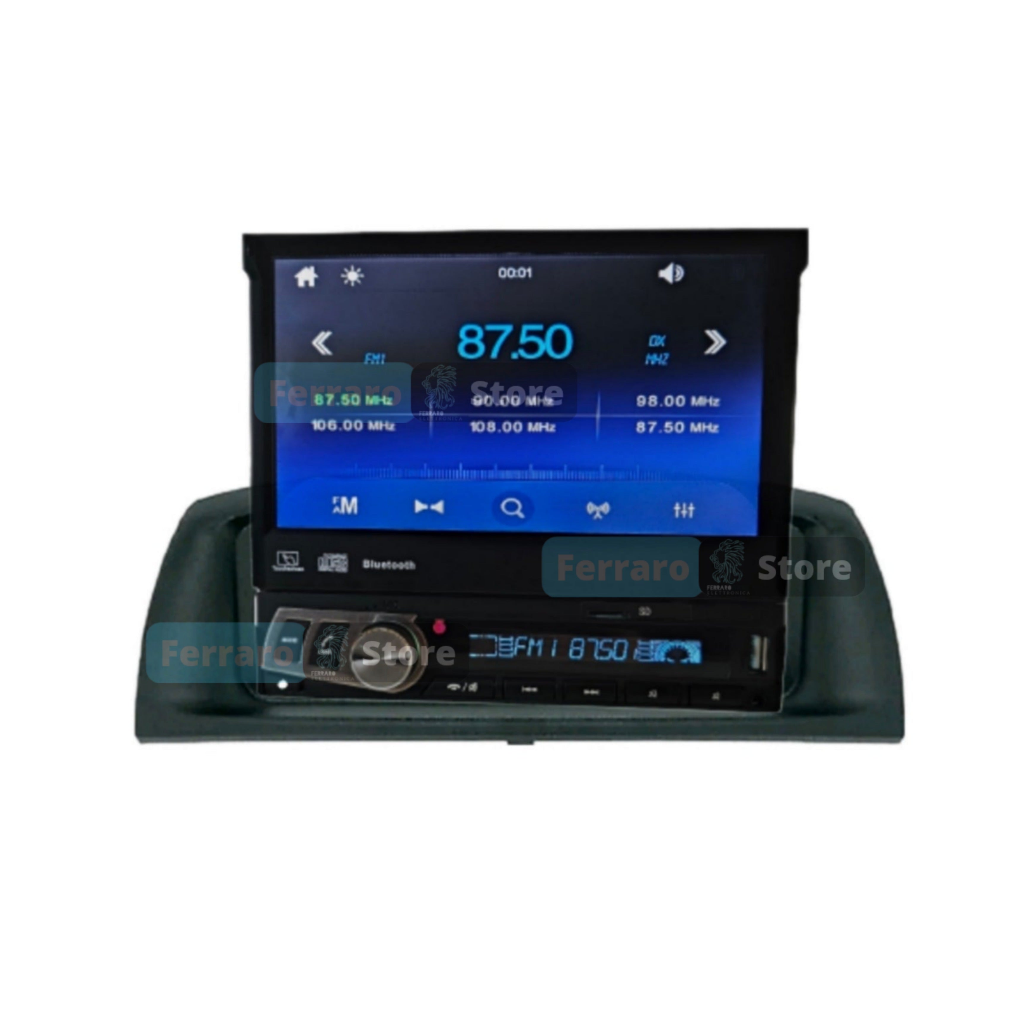 Autoradio per Fiat Punto 188 7" | 1999-2007 | Bluetooth | Radio | Motorizzato | USB | Mirror Link