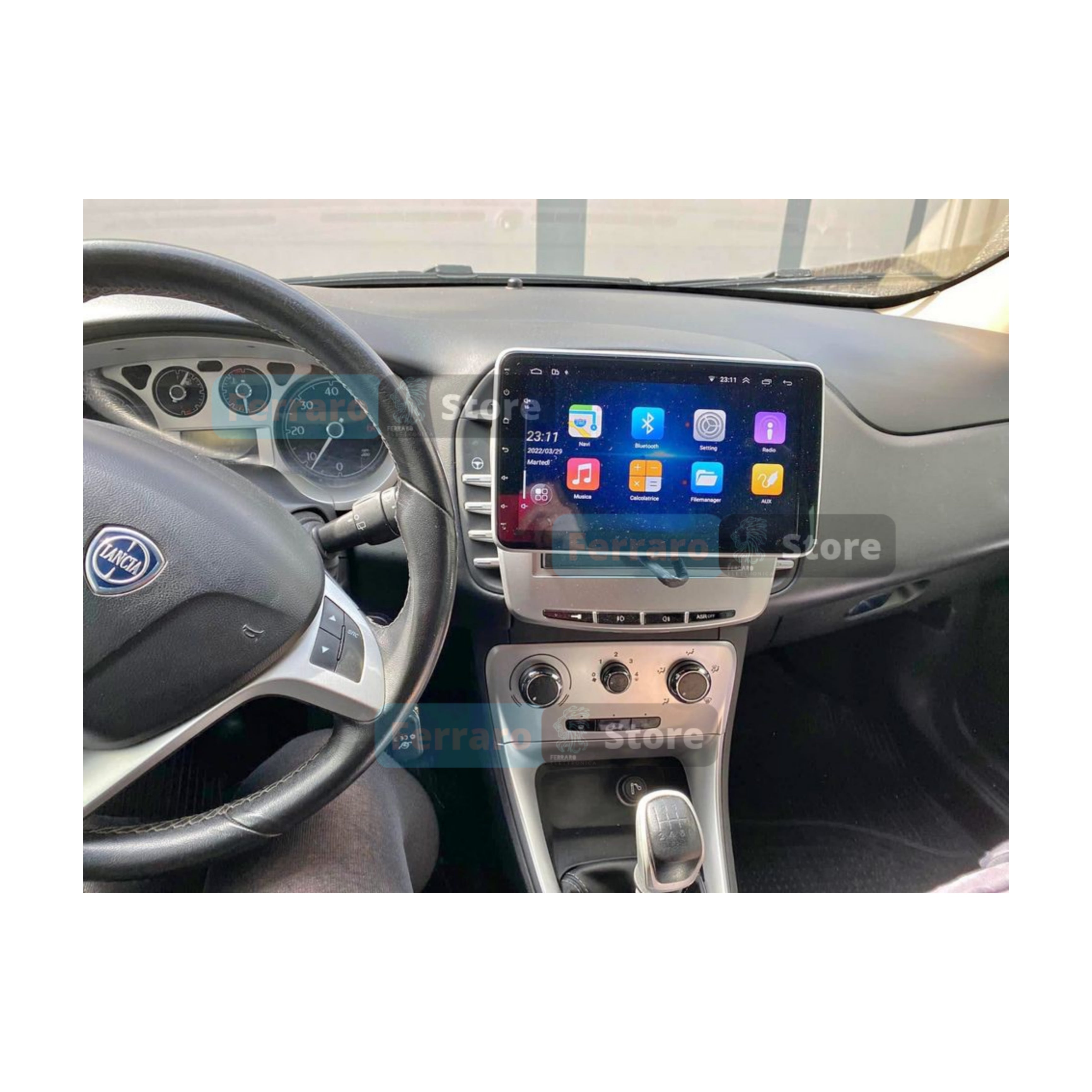 Autoradio per Lancia Delta 10" | 2009-2014 | Android | Bluetooth | CarPlay | Android Auto | 2GB/6GB/8GB Ram