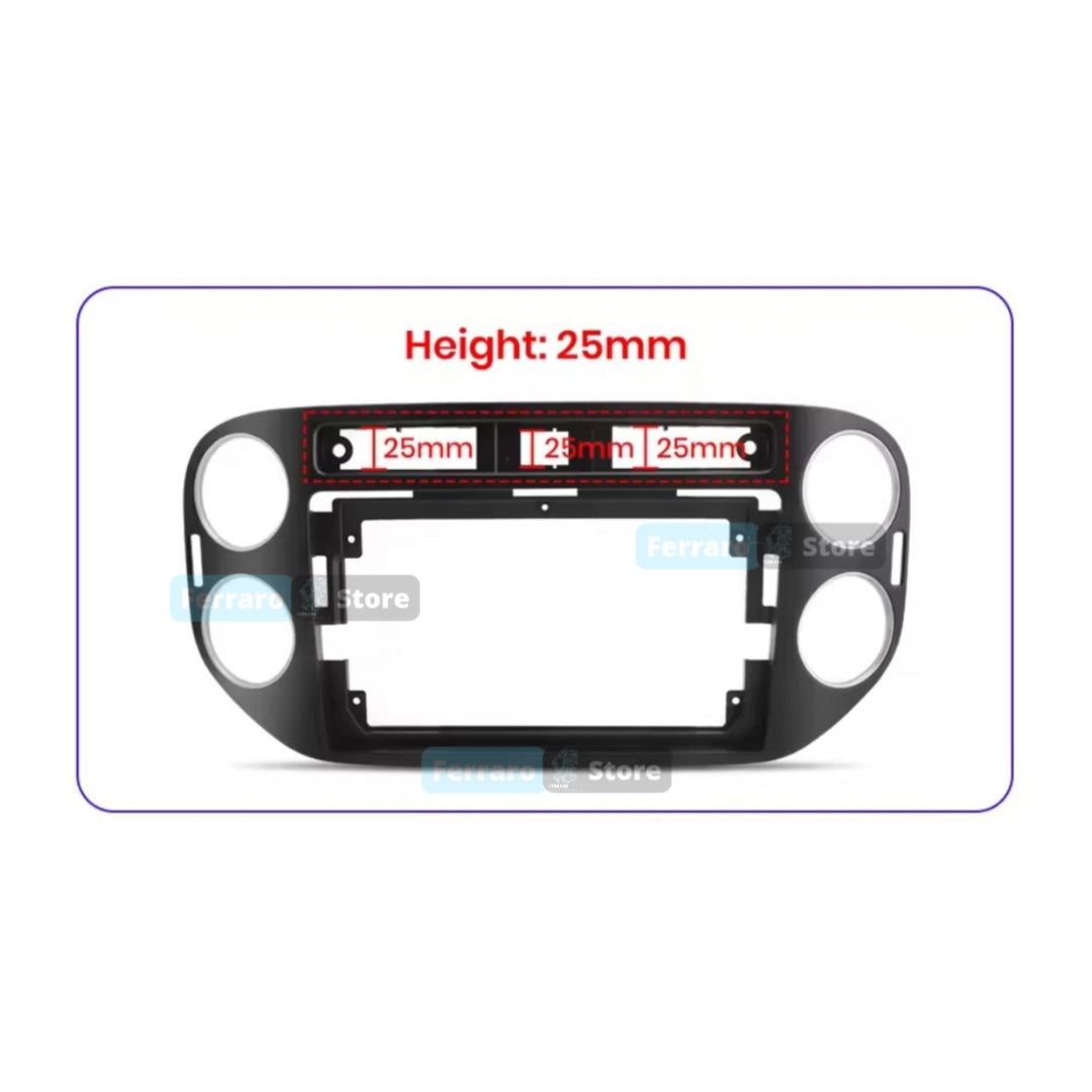 Kit Montaggio Autoradio 9"Pollici Volkswagen Tiguan [2006-2016] - Mascherina, Cablaggio Autoradio Android