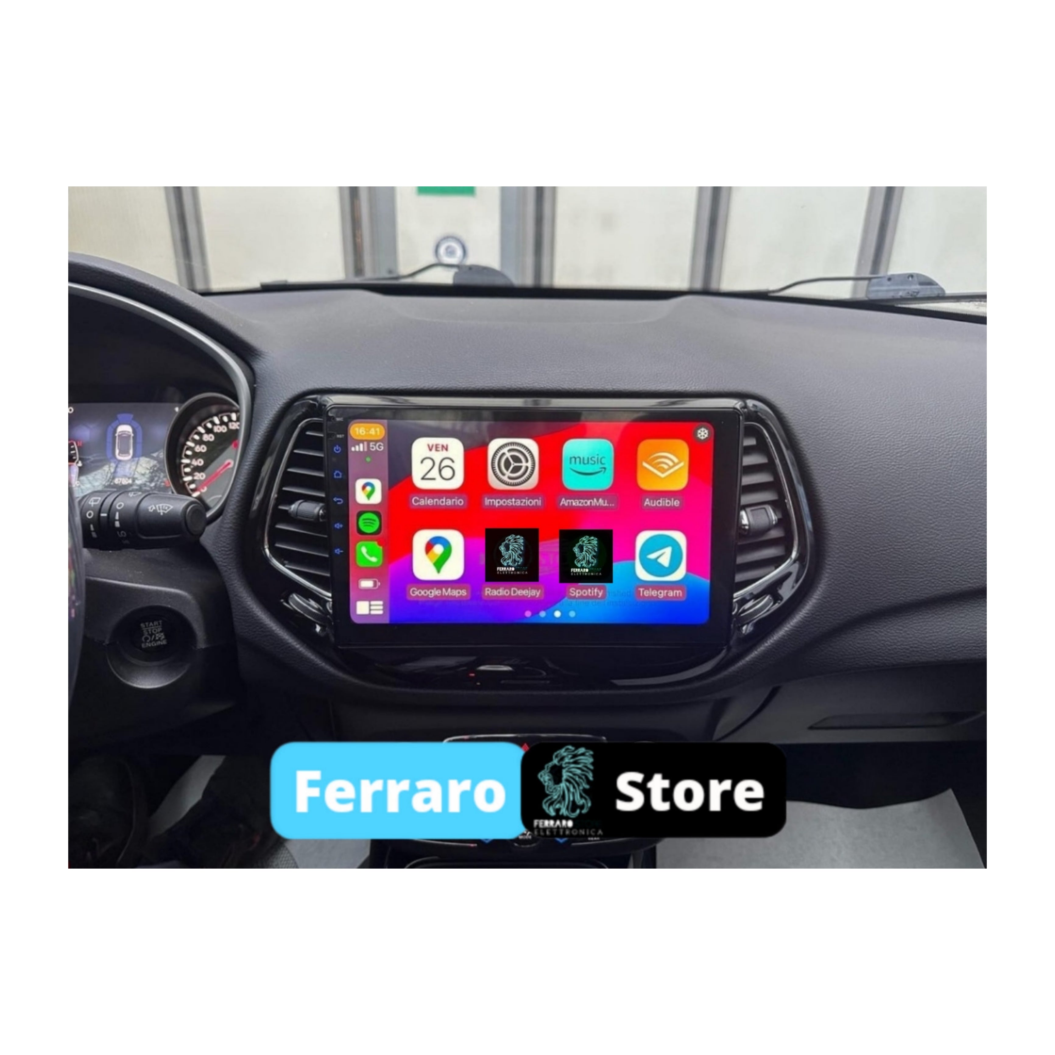 Autoradio per Jeep Compass 10.1" | Dal 2017 | Android | Bluetooth | CarPlay | Android Auto | 2GB/4GB Ram