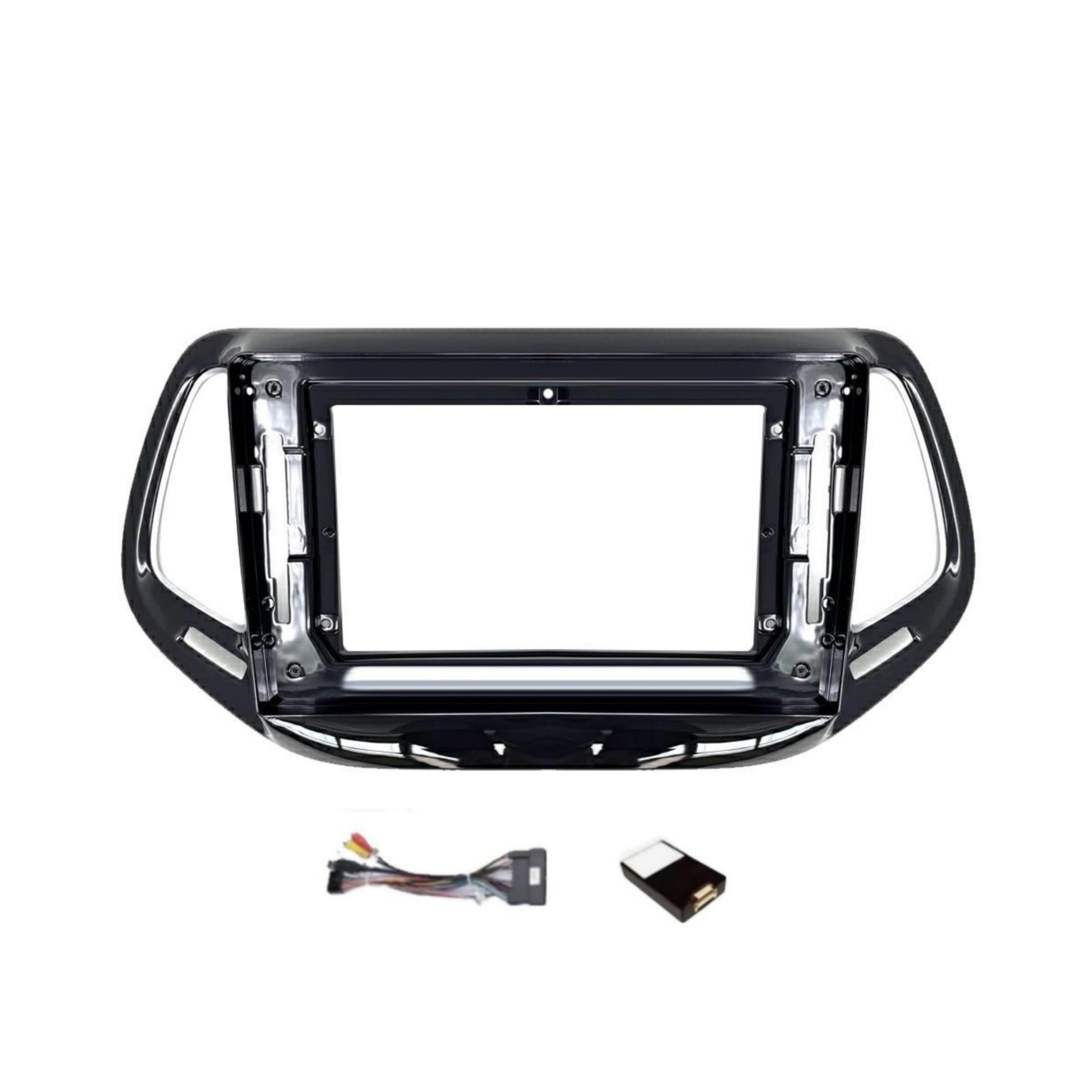 Kit Montaggio Autoradio 10.1"Pollici Jeep Compass | Dal 2017 | Mascherina |  Cablaggio | per Autoradio Android