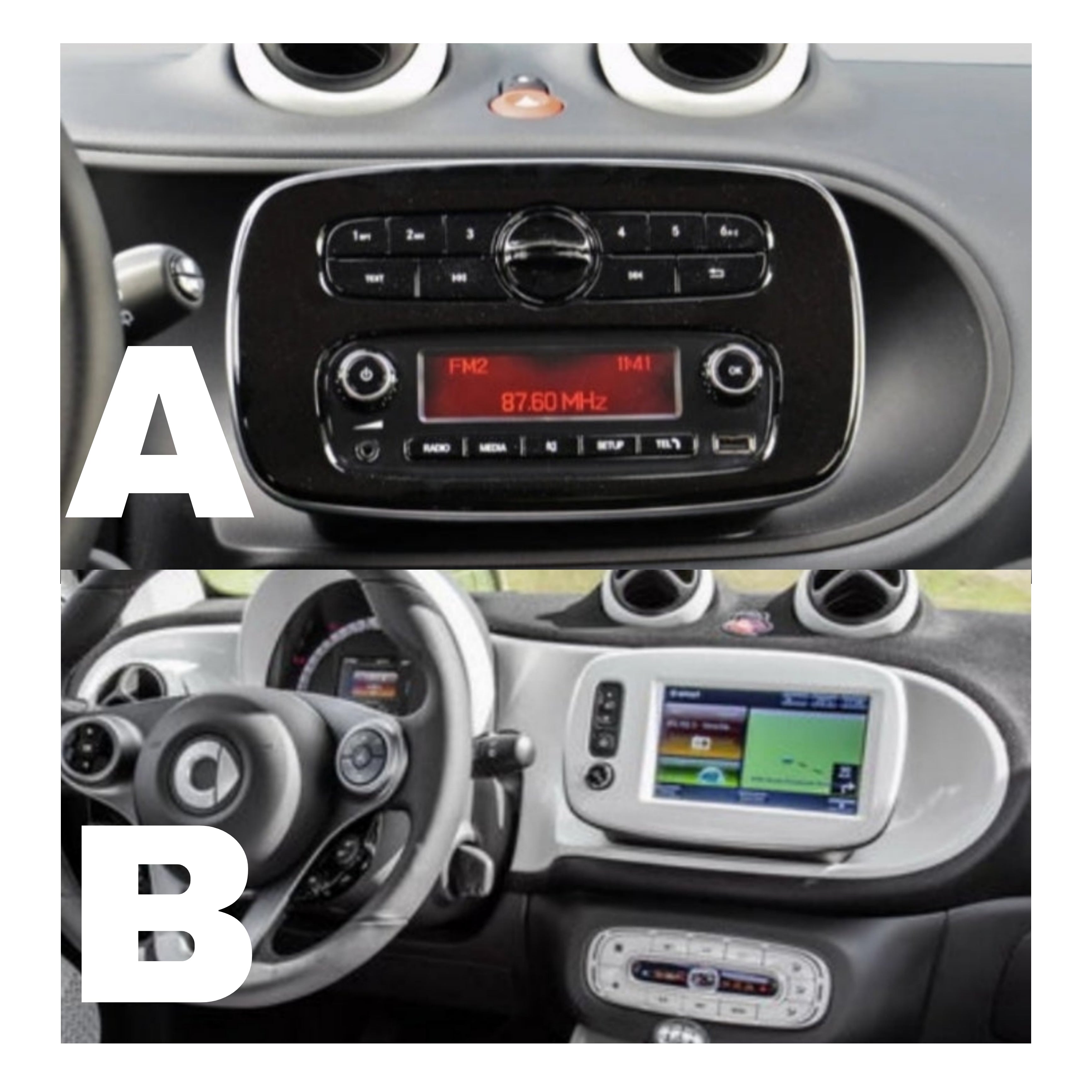 Autoradio per Smart 453 10.35" | 2014-2020 | Android | Bluetooth | CarPlay | Android Auto | 2/32GB Ram