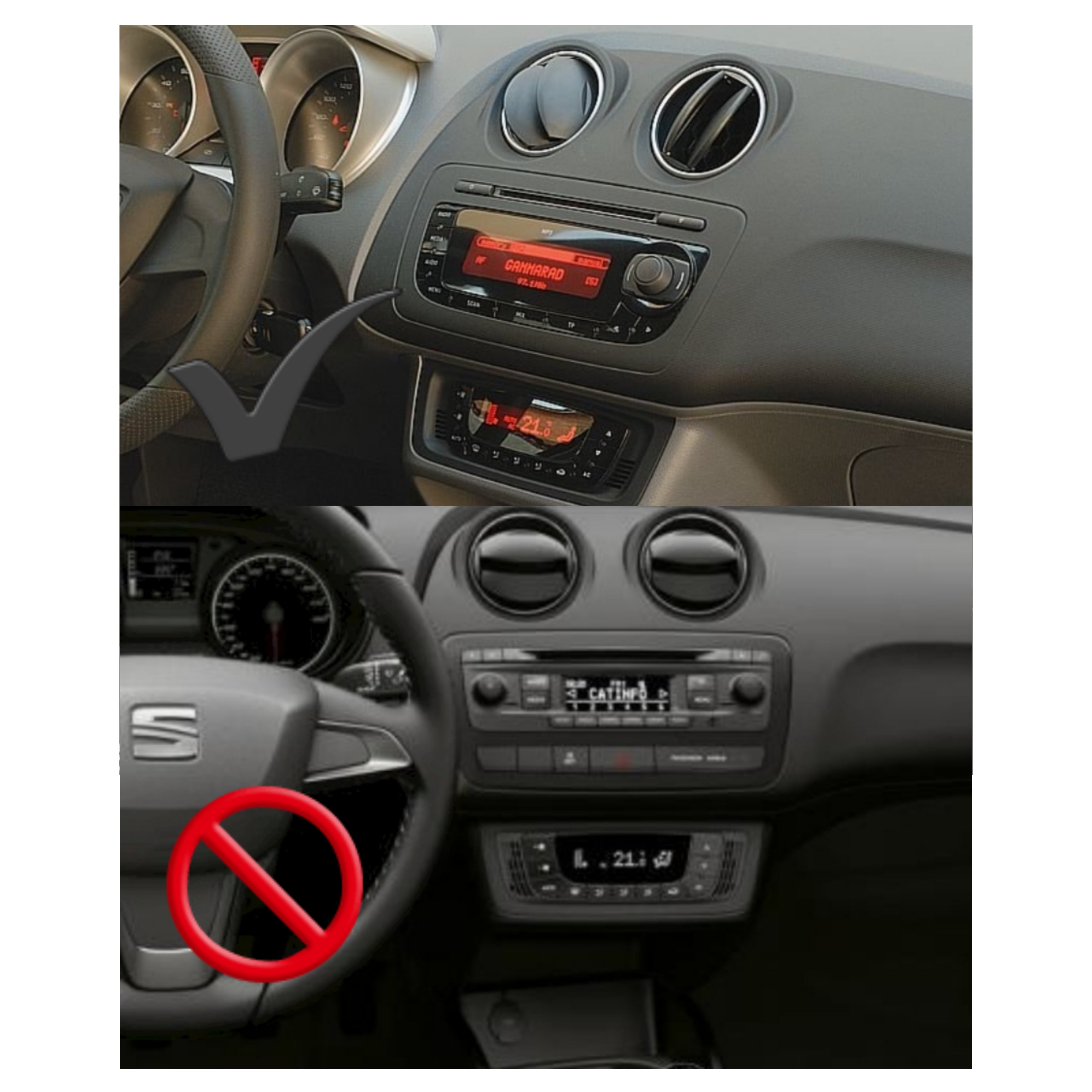 Autoradio per Seat Ibiza 6 7"| 2009-2013 | Bluetooth | Radio | USB | Mirror Link