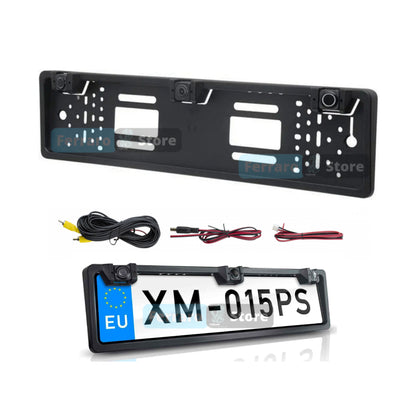 Reversing Camera and Sensors with License Plate Holder - 170° Reversing, Car Reversing Camera, 4 LED Lighting, Night Vision, Sensors